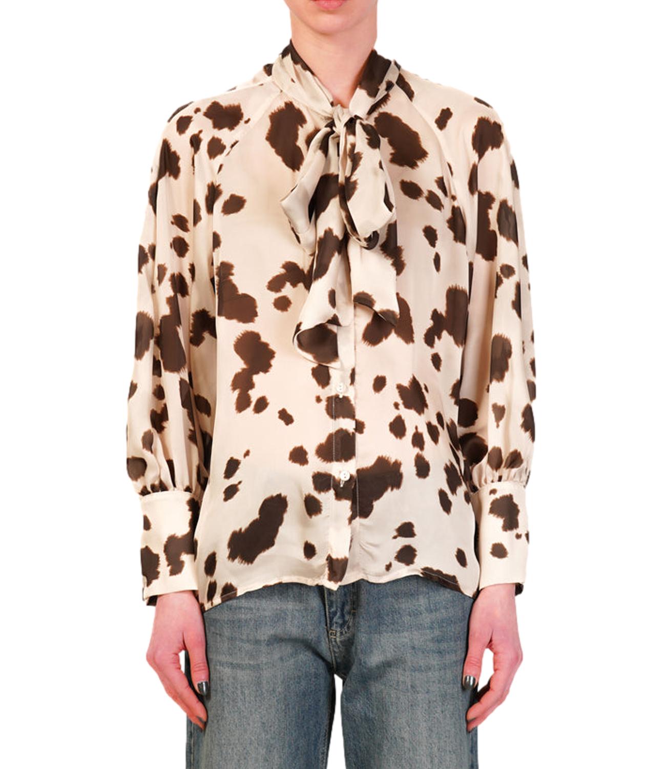 Motel camicia fantasia beige donna