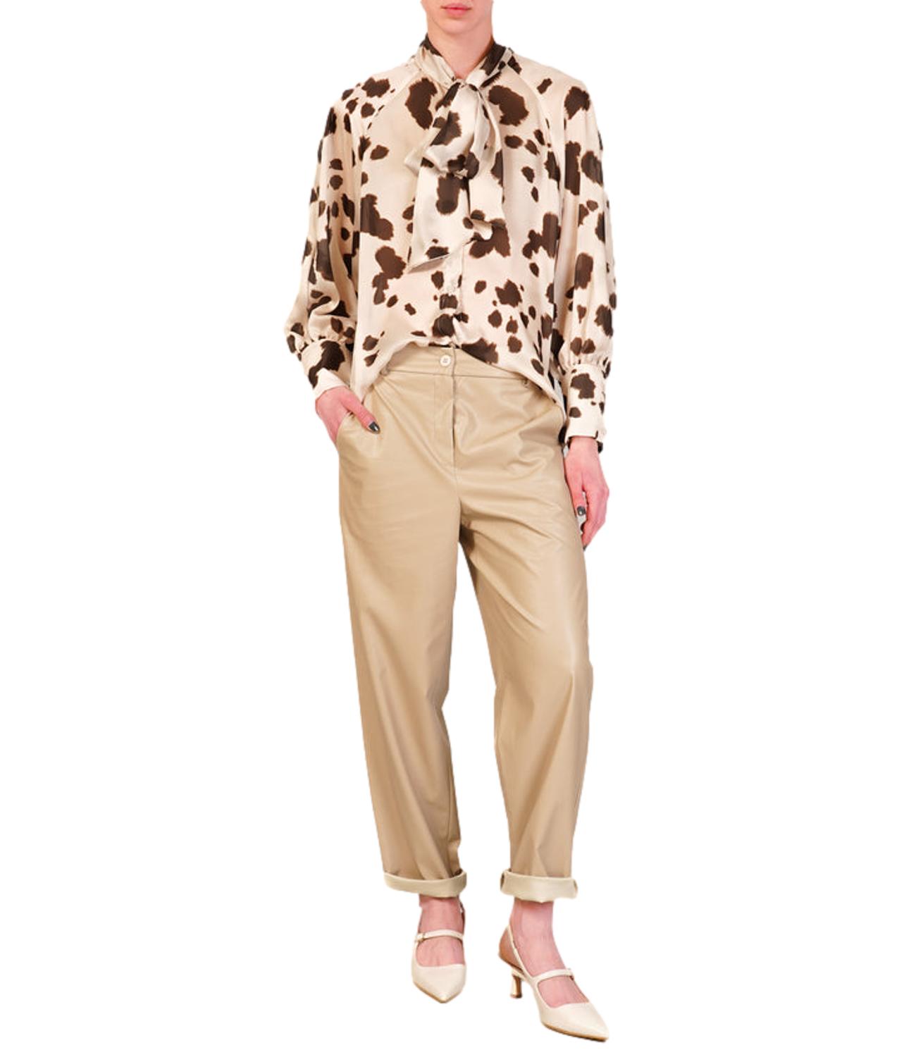 Motel camicia fantasia beige donna