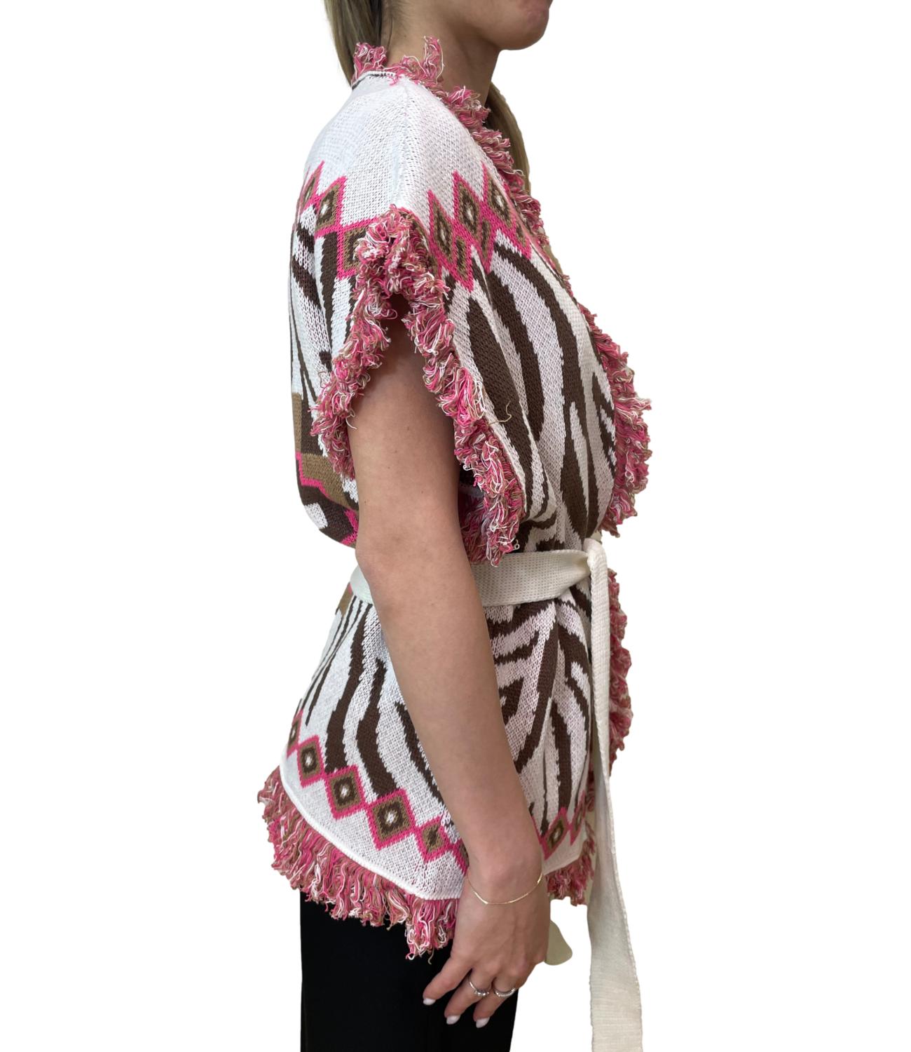 Motel Gilet Fuxia Donna