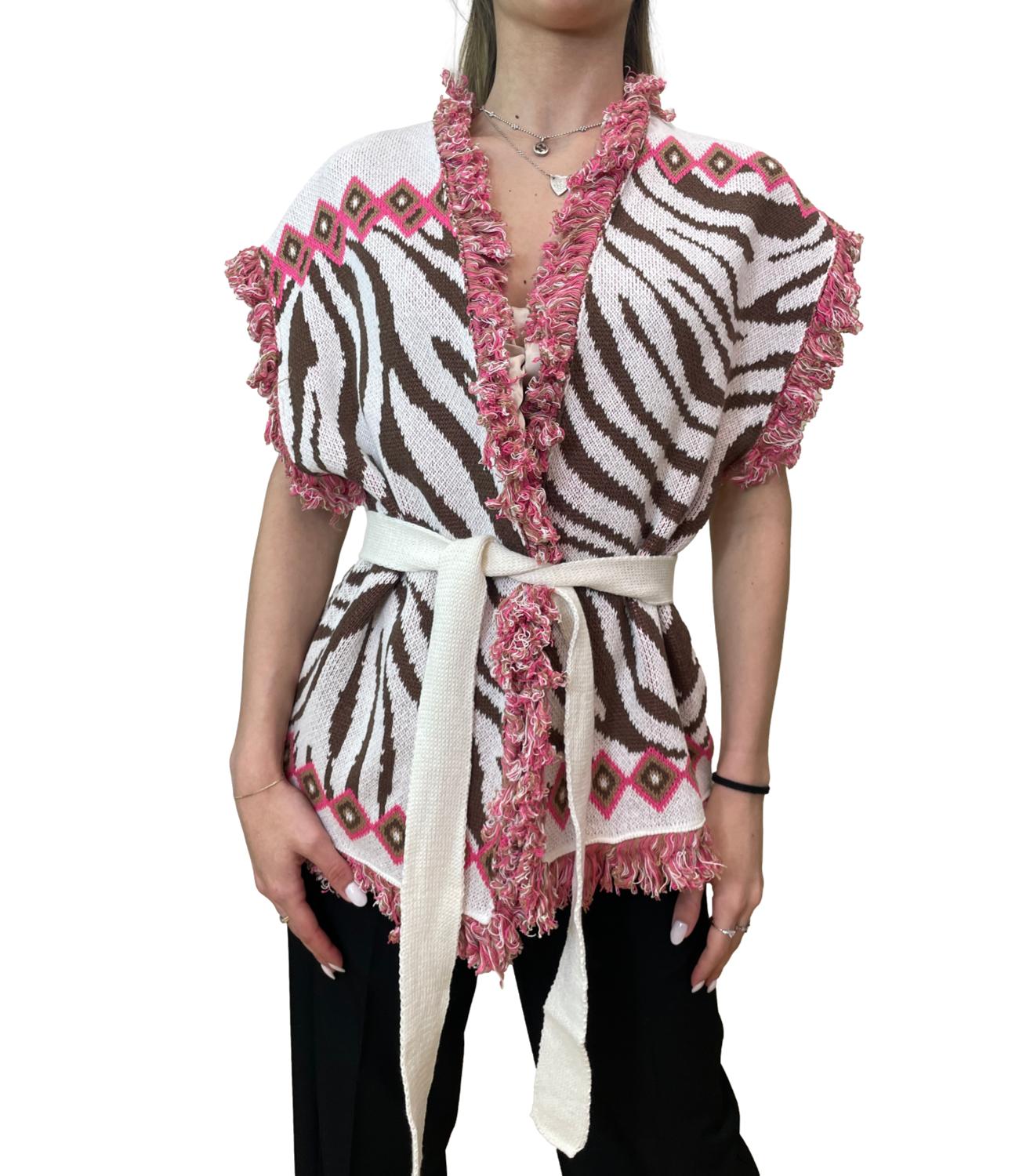 Motel Gilet Fuxia Donna