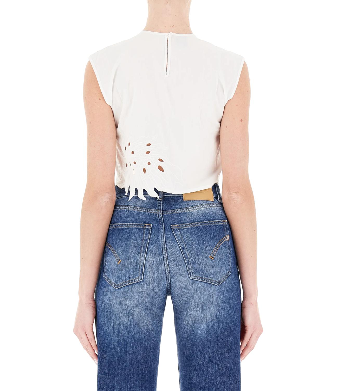 TRUE COLORS TOP POPELINE bianco