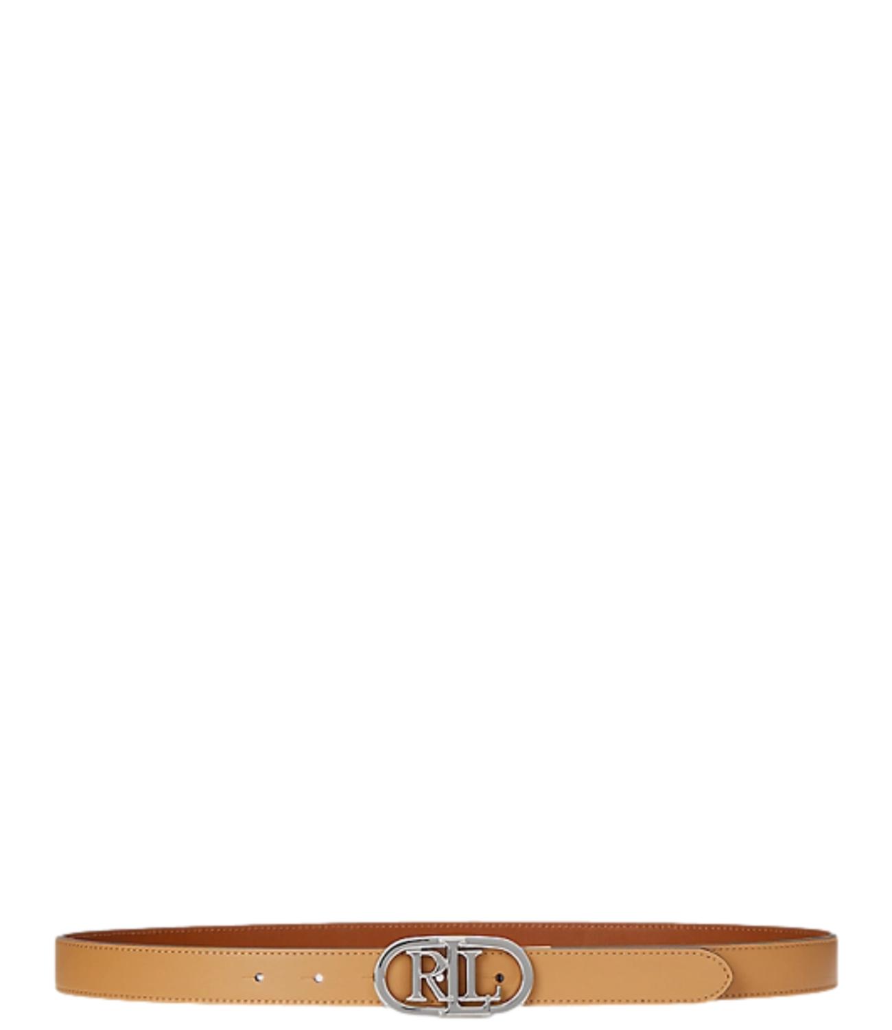 Cintura RL buff beige e marronereversibile