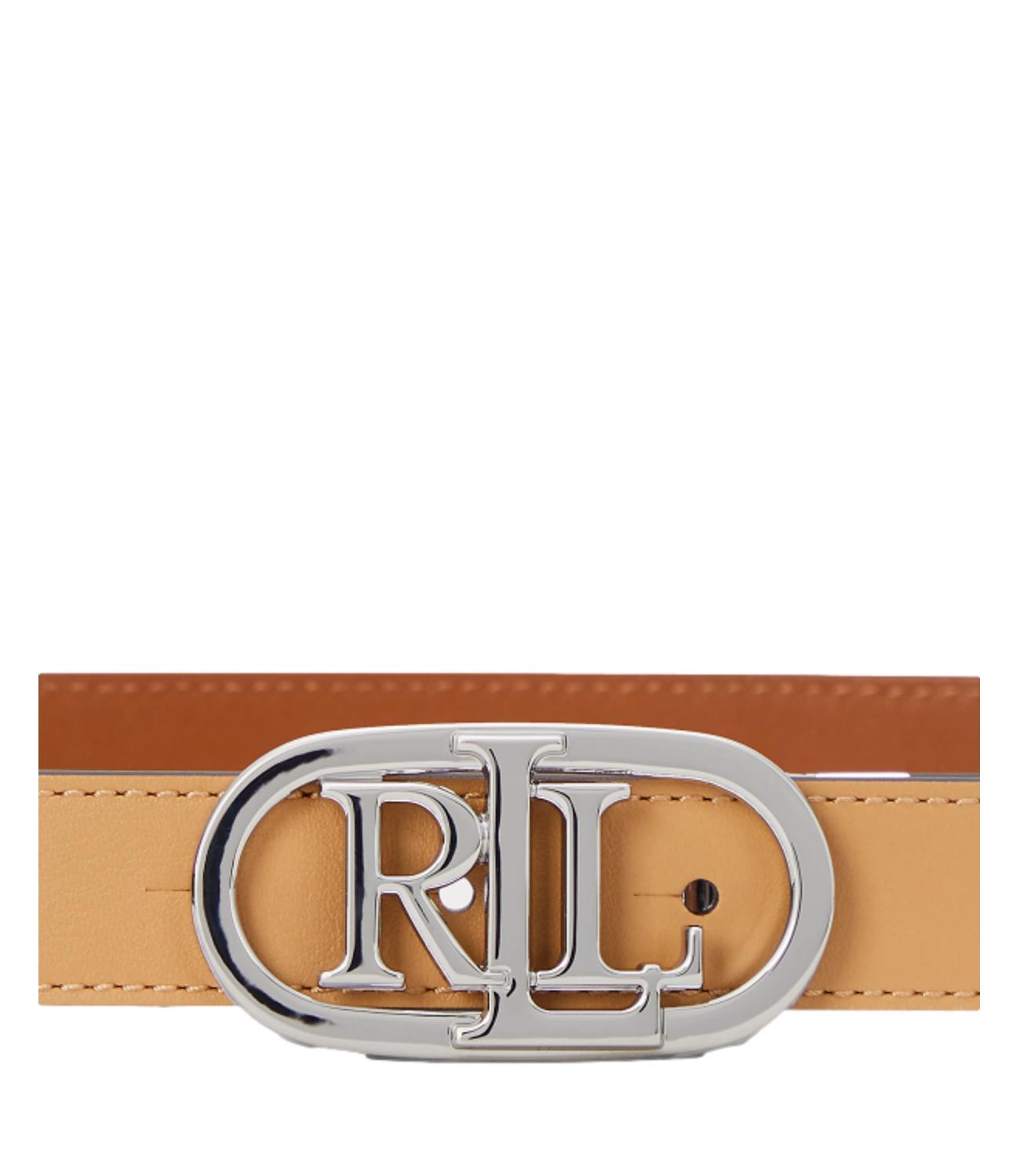 Cintura RL buff beige e marronereversibile