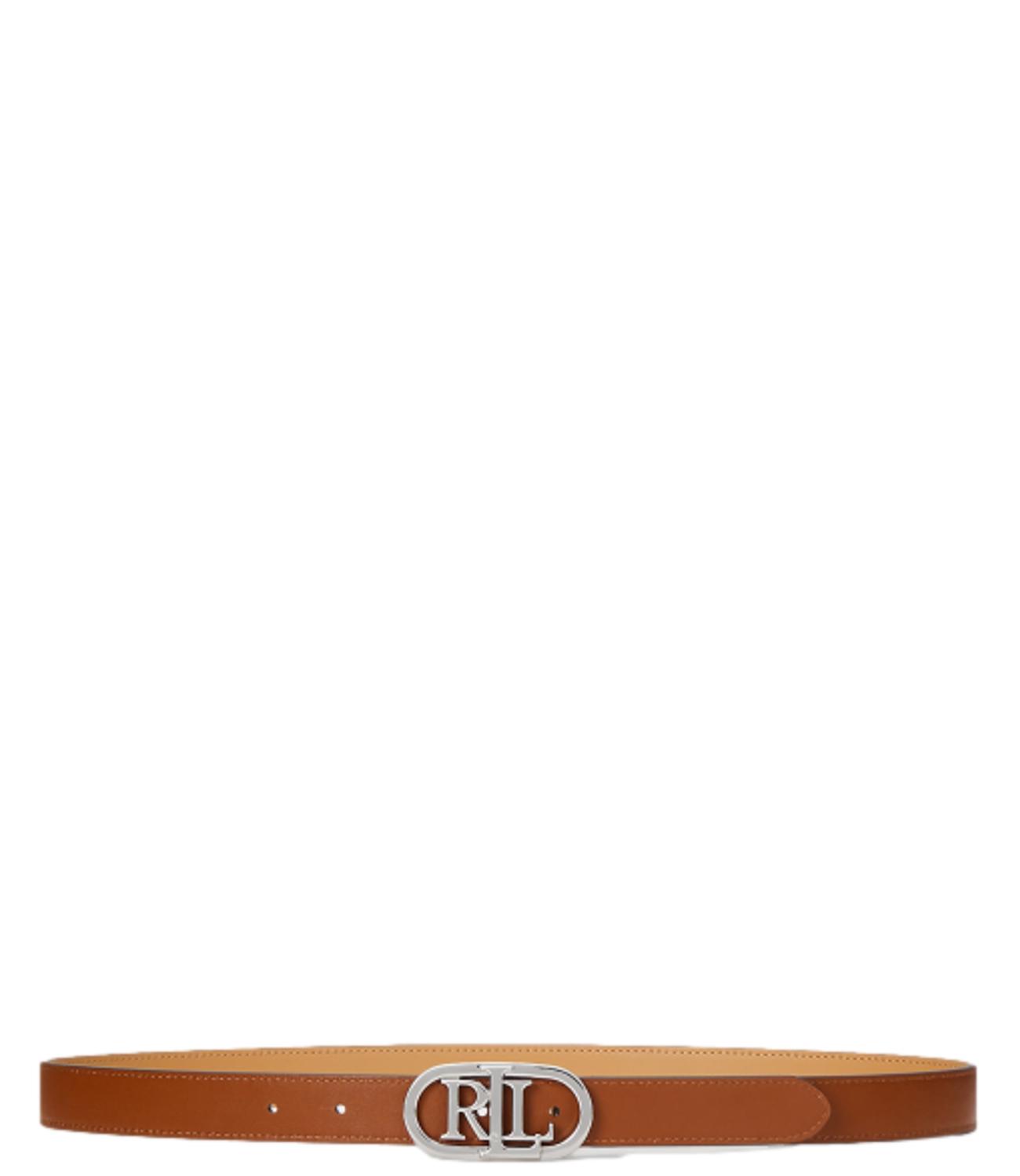 Cintura RL buff beige e marronereversibile