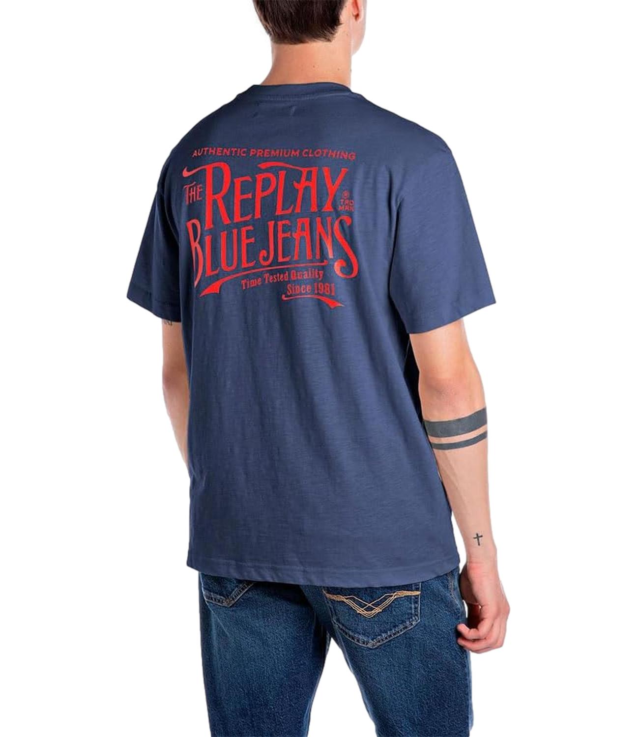 T-shirt Replay blu uomo