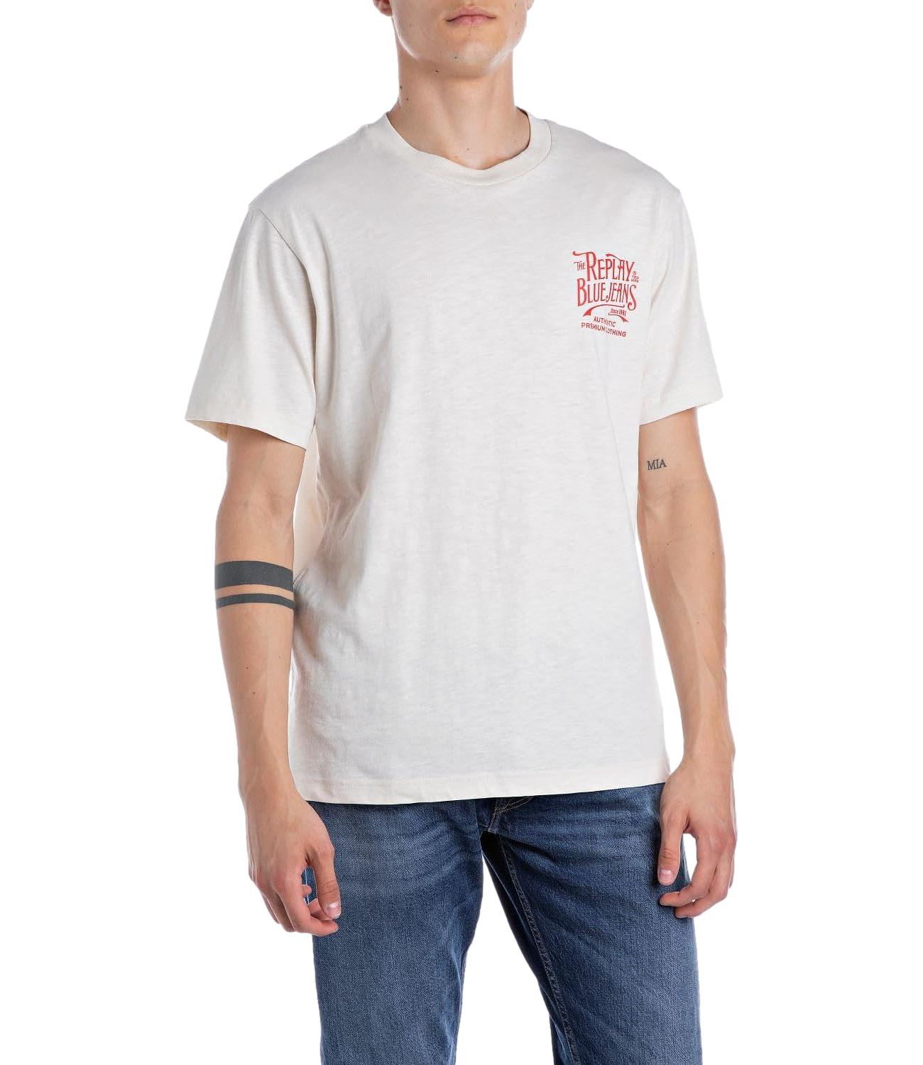 T-shirt Replay bianca uomo