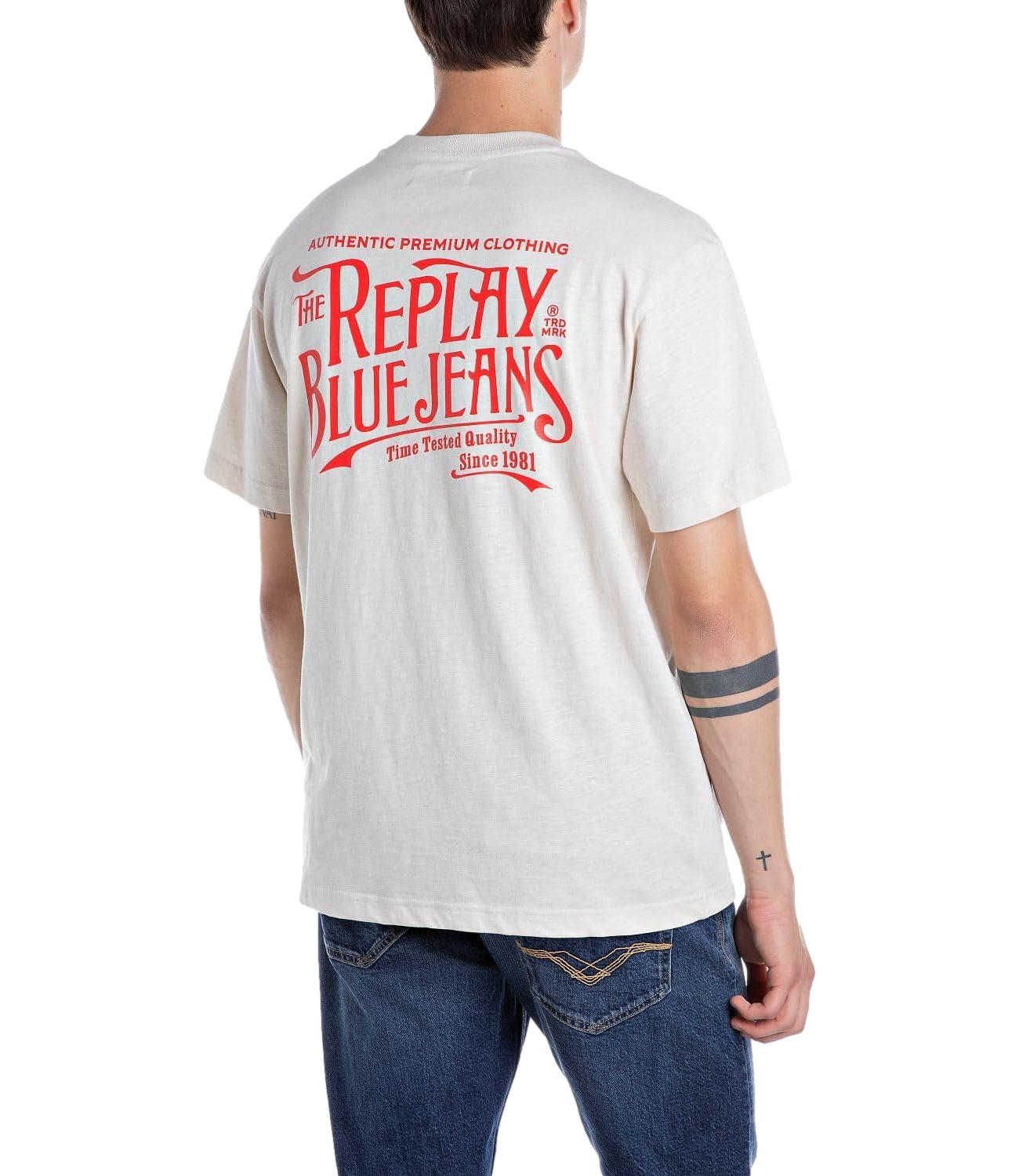 T-shirt Replay bianca uomo