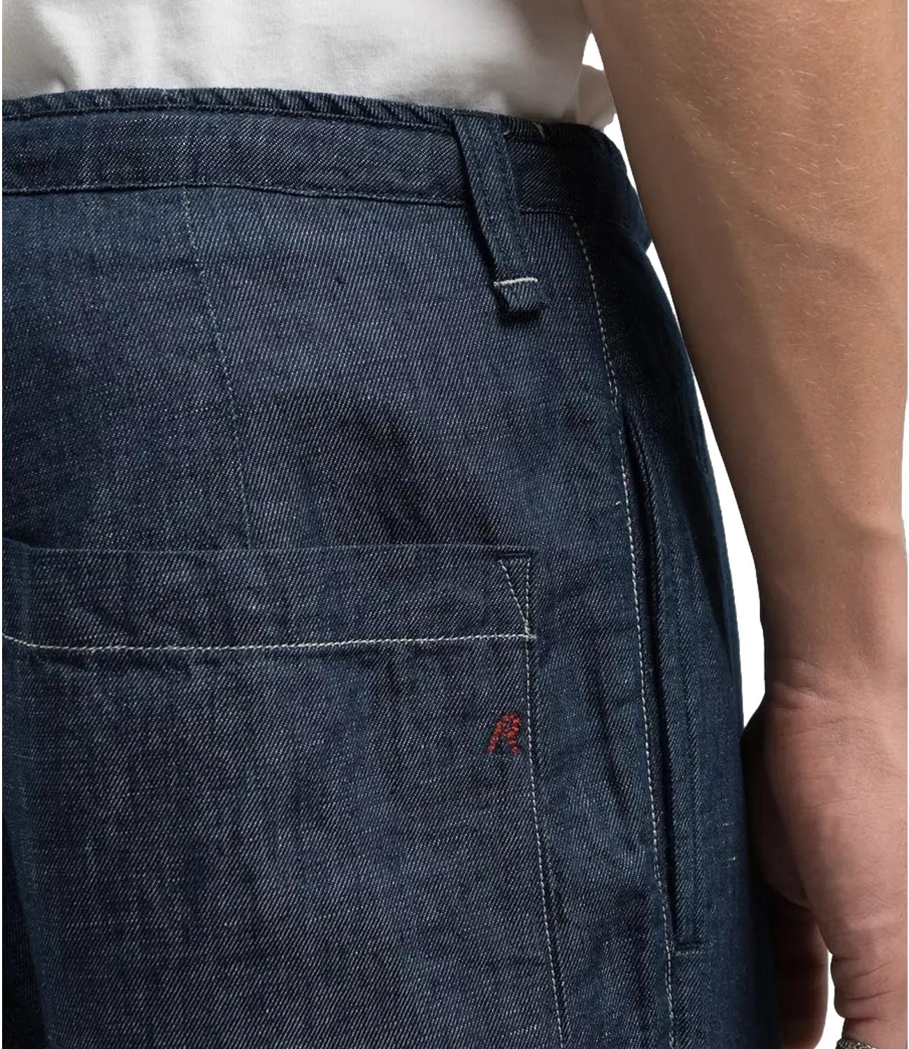 Jeans Replay carrot in denim linato fresco