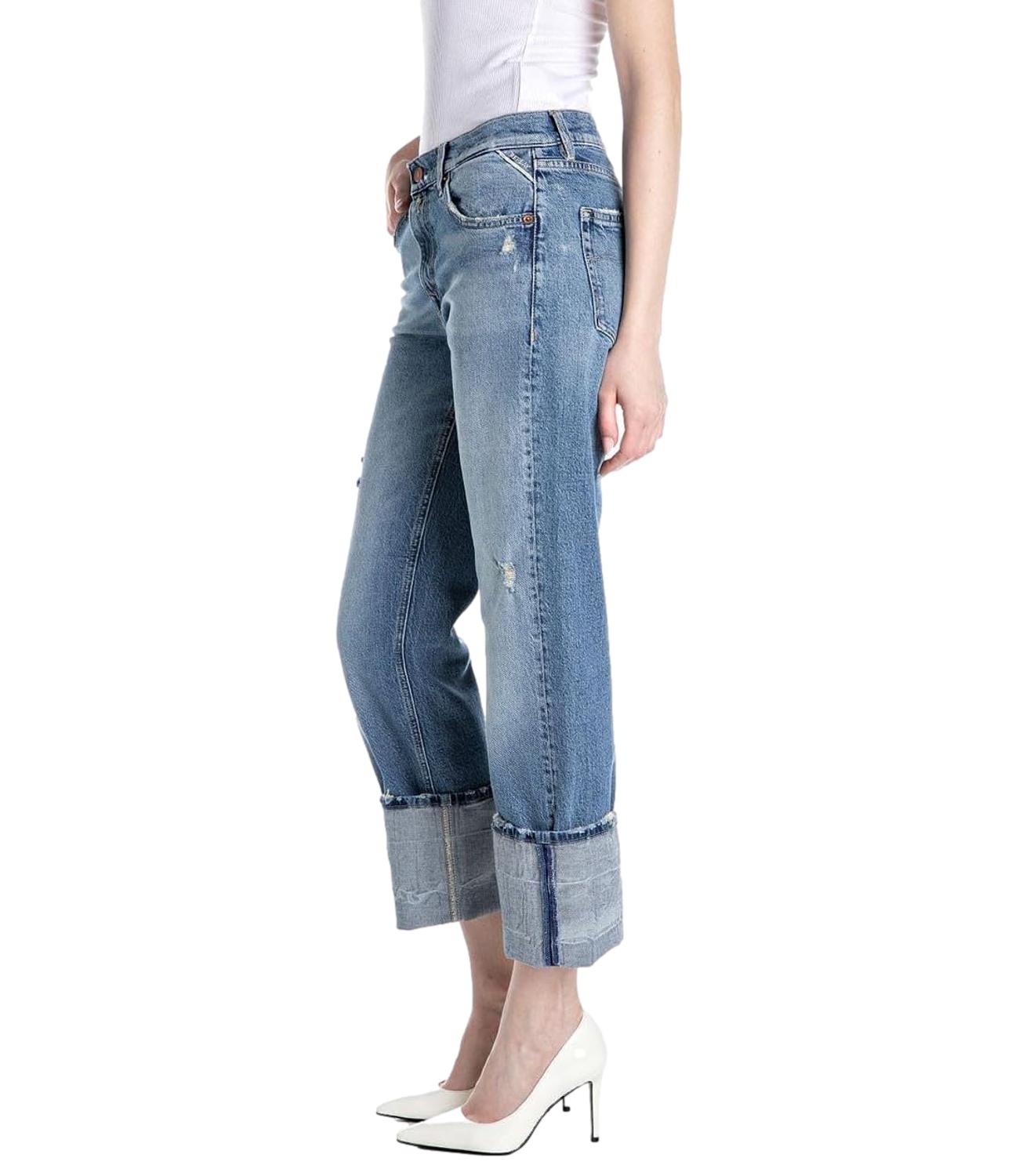 Jeans Replay donna fondo rigirato