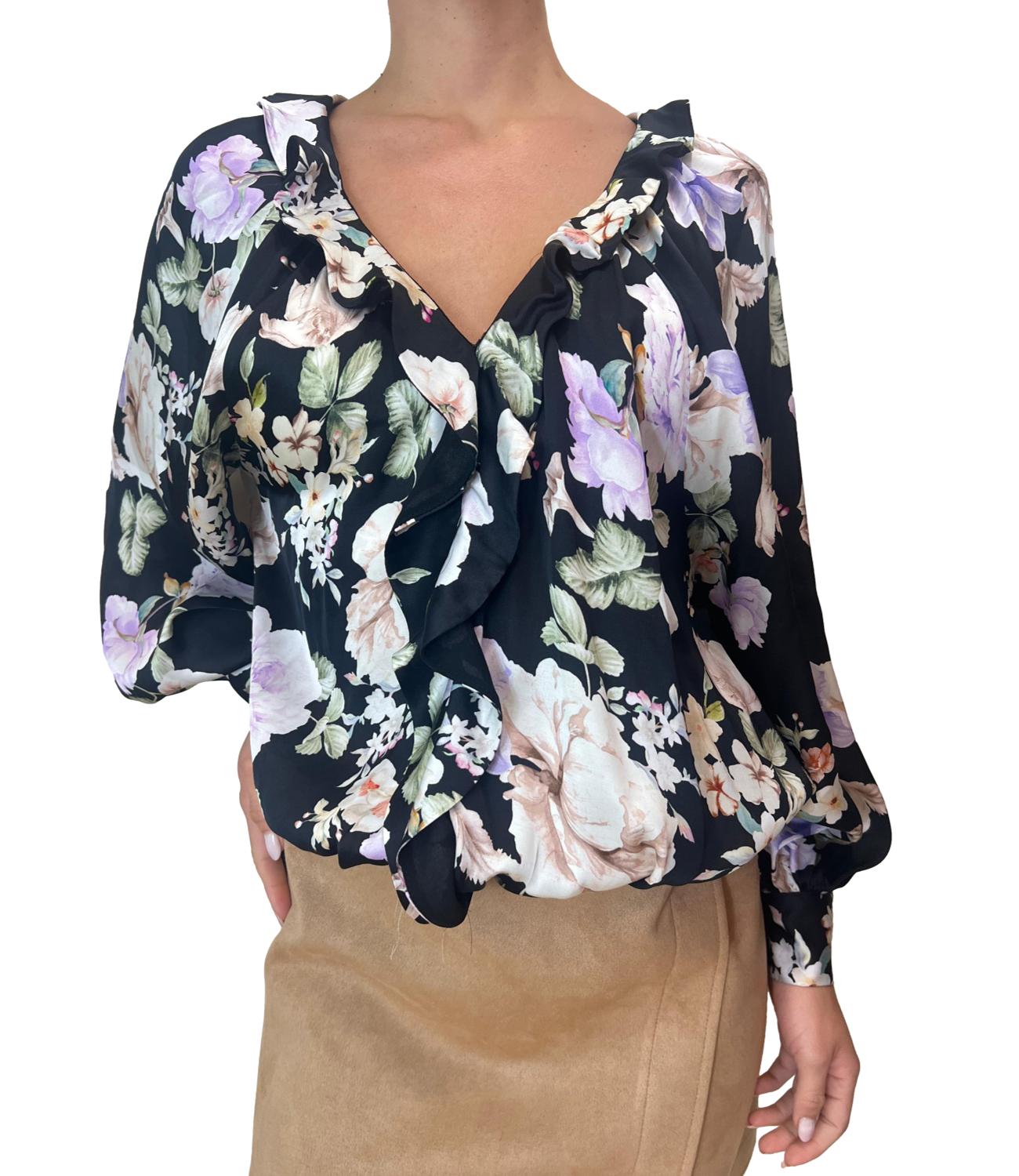 Rinascimento Blusa Nera Donna
