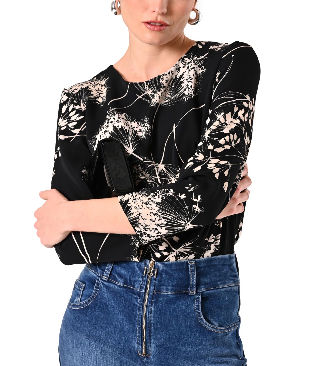 Rinascimento Blusa Nera Donna
