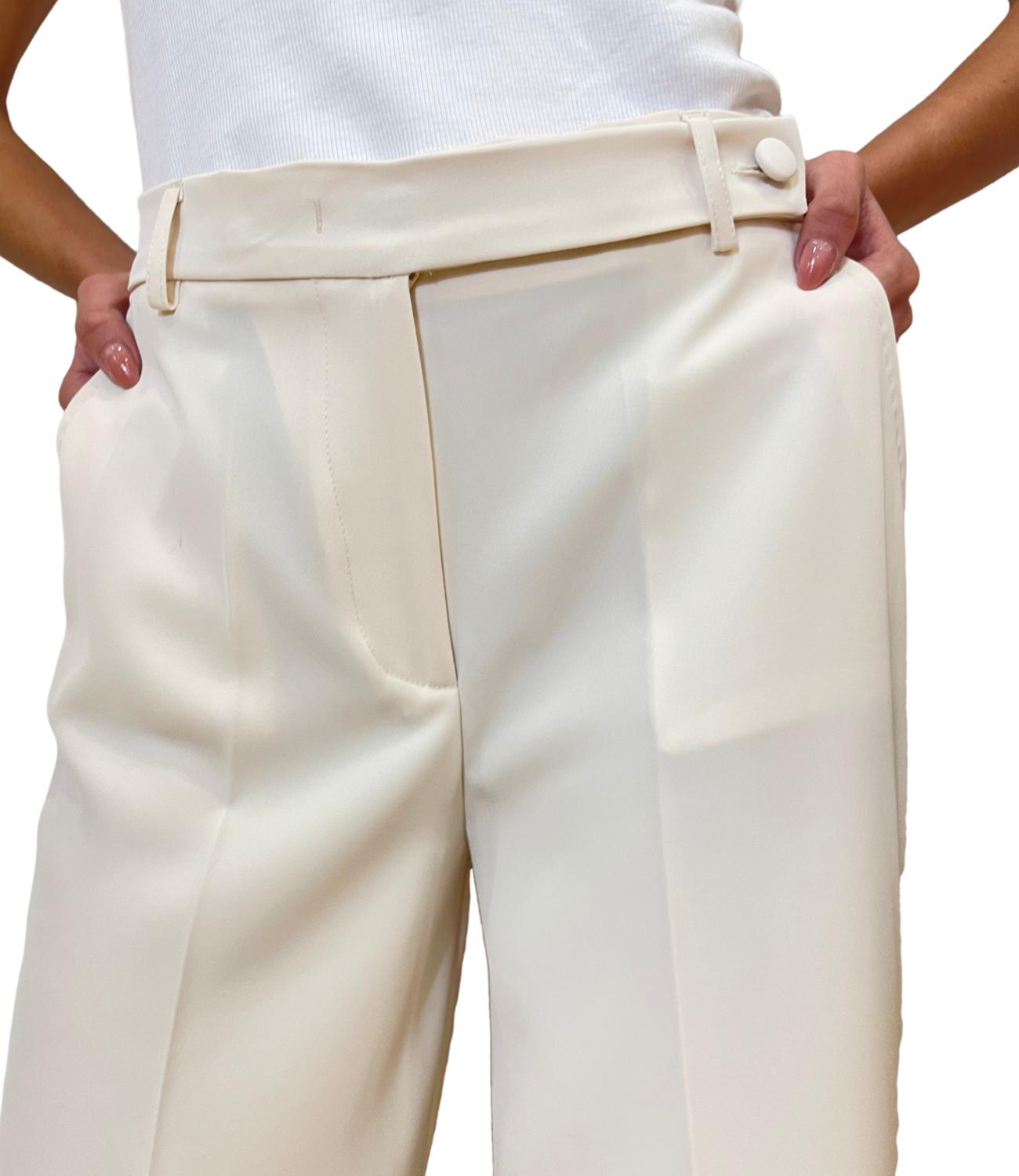 Rinasciemento Pantalone Panna Bianco Donna