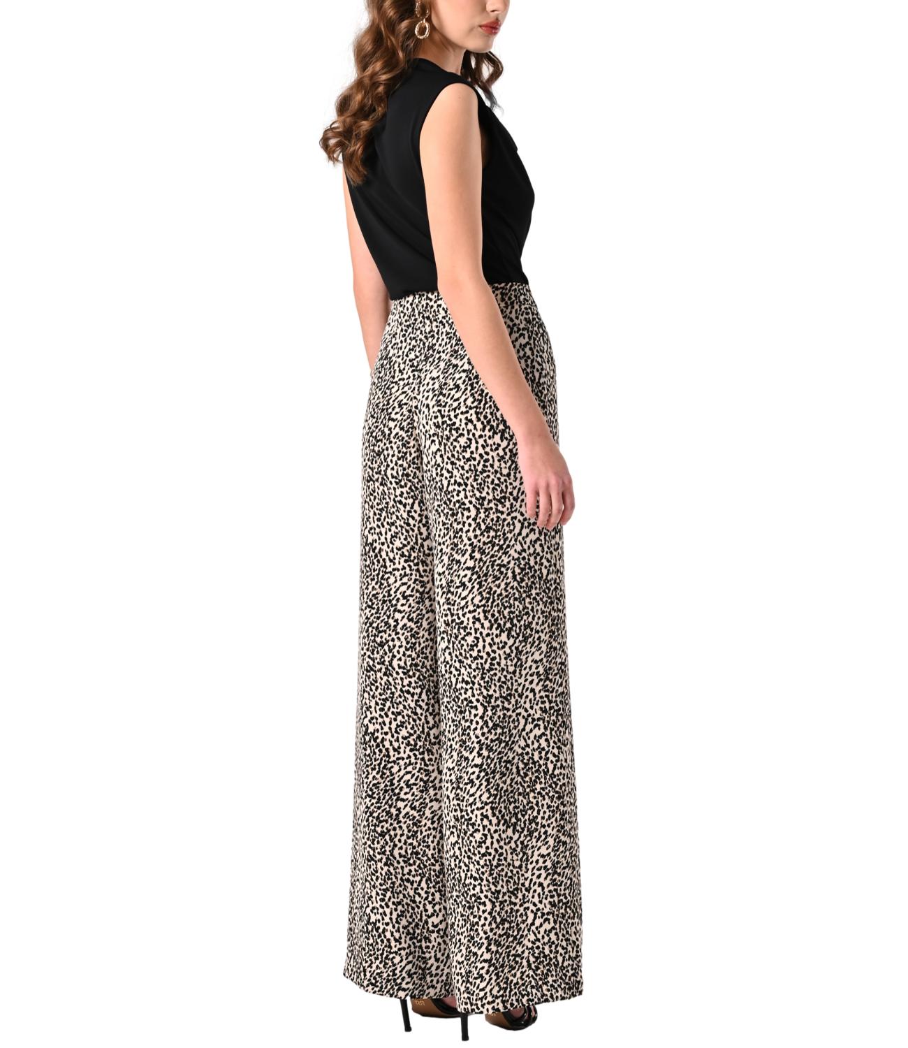 Rinascimento Pantalone Animalier Beige Donna