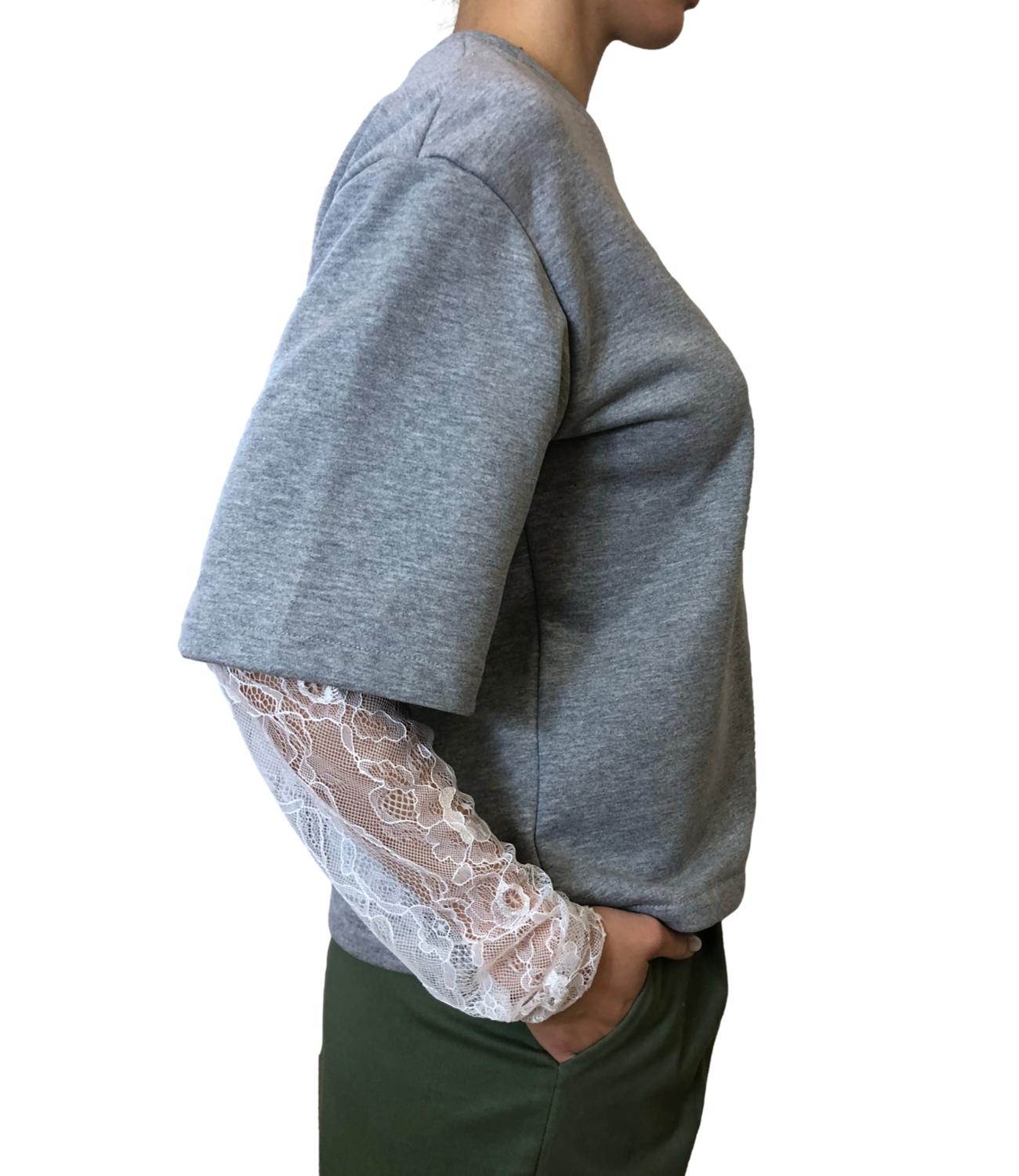 Susy Mix Felpa Grigia Donna
