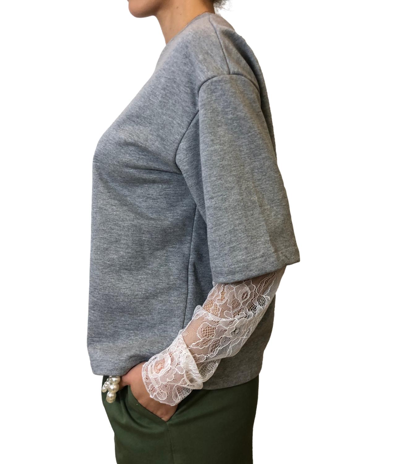 Susy Mix Felpa Grigia Donna
