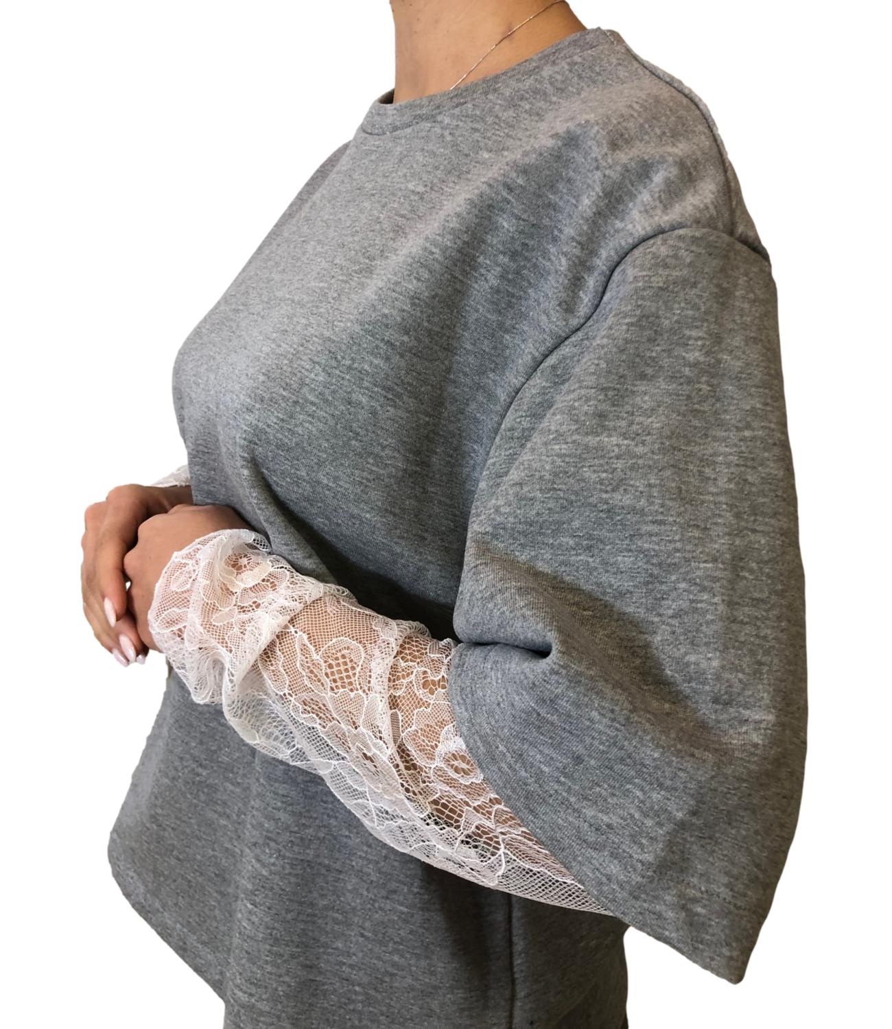 Susy Mix Felpa Grigia Donna