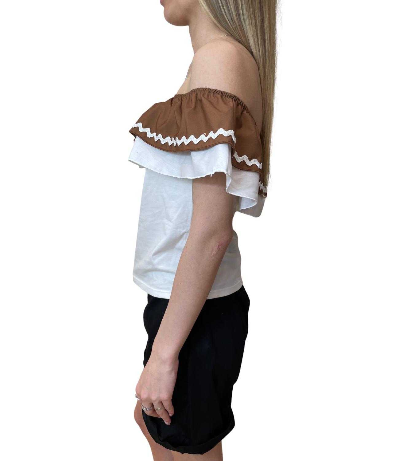 Susy Mix Maglia Shiffer Latte Donna
