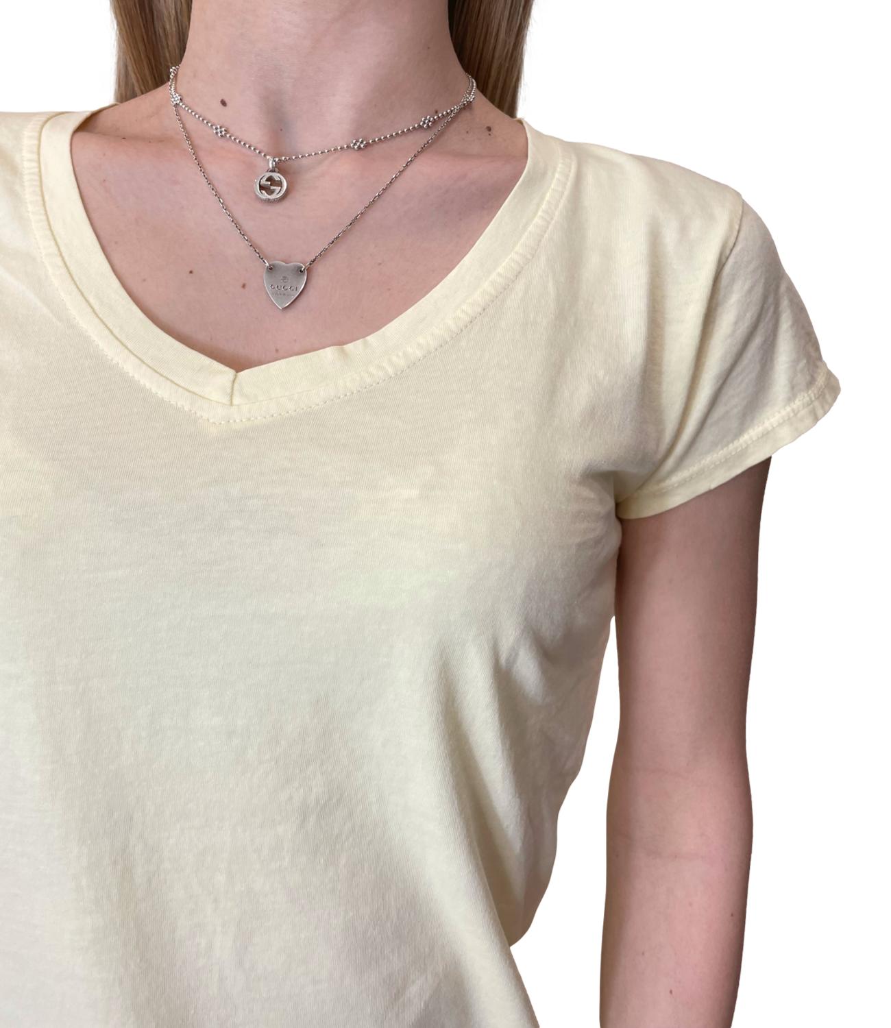 Susy Mix T-shirt Scollo V Gialla Donna