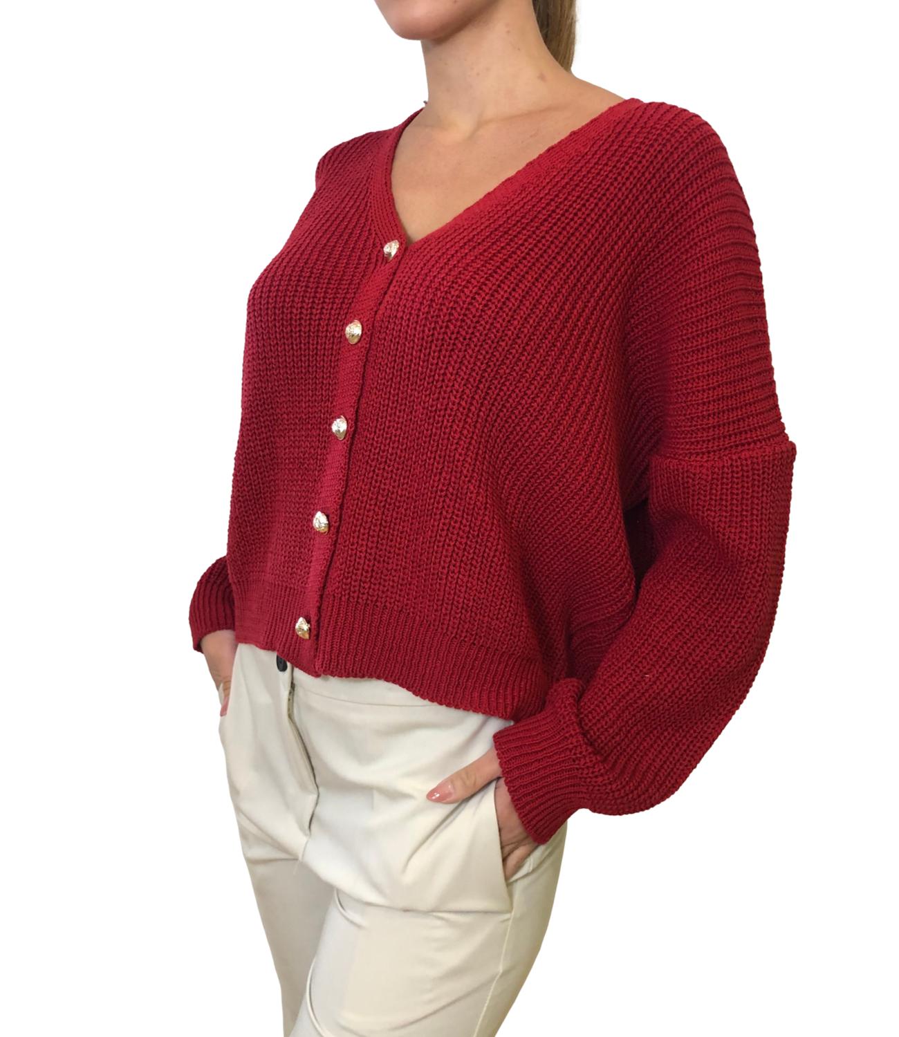 Susy Mix Cardigan Rosso Donna
