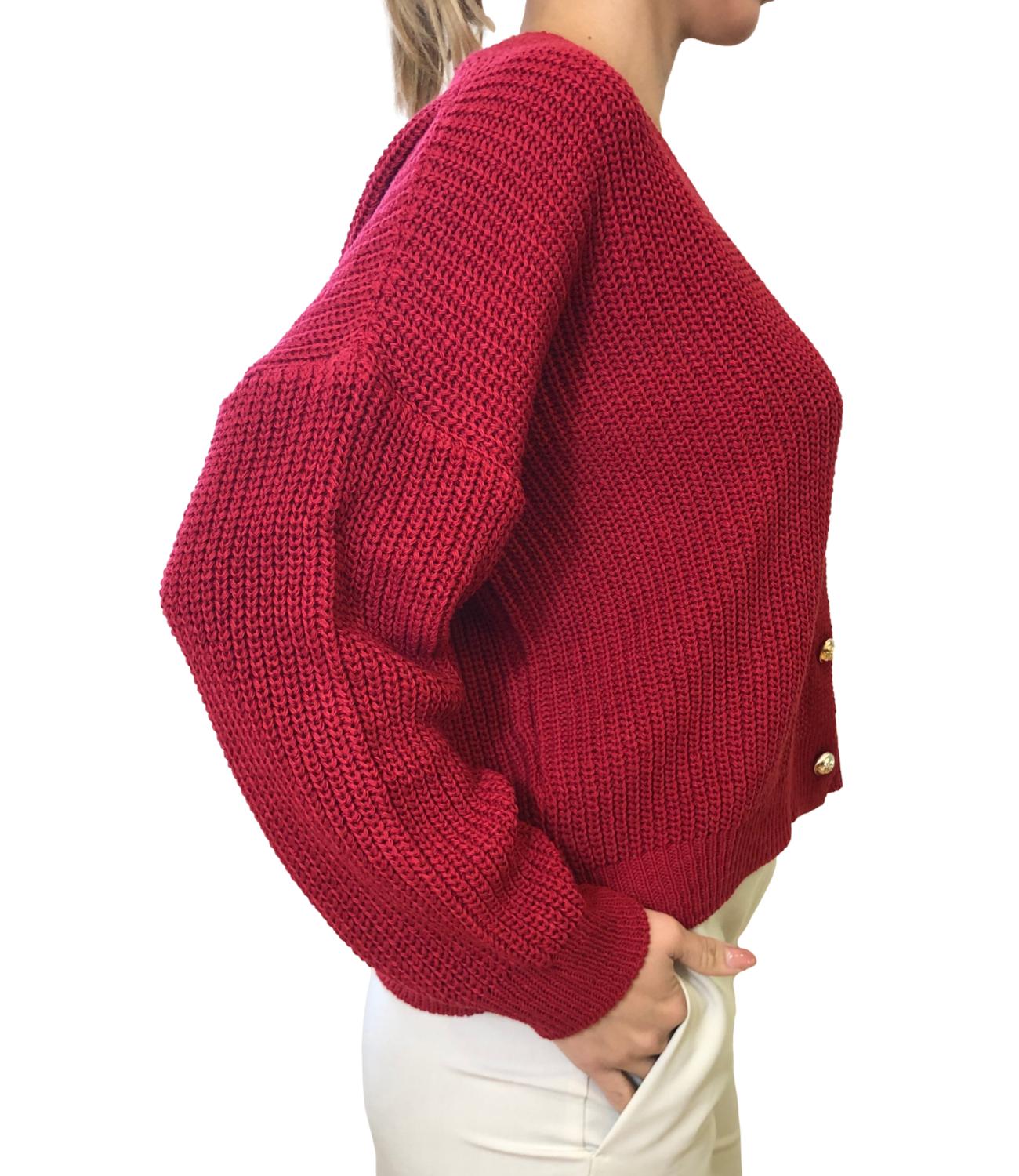 Susy Mix Cardigan Rosso Donna