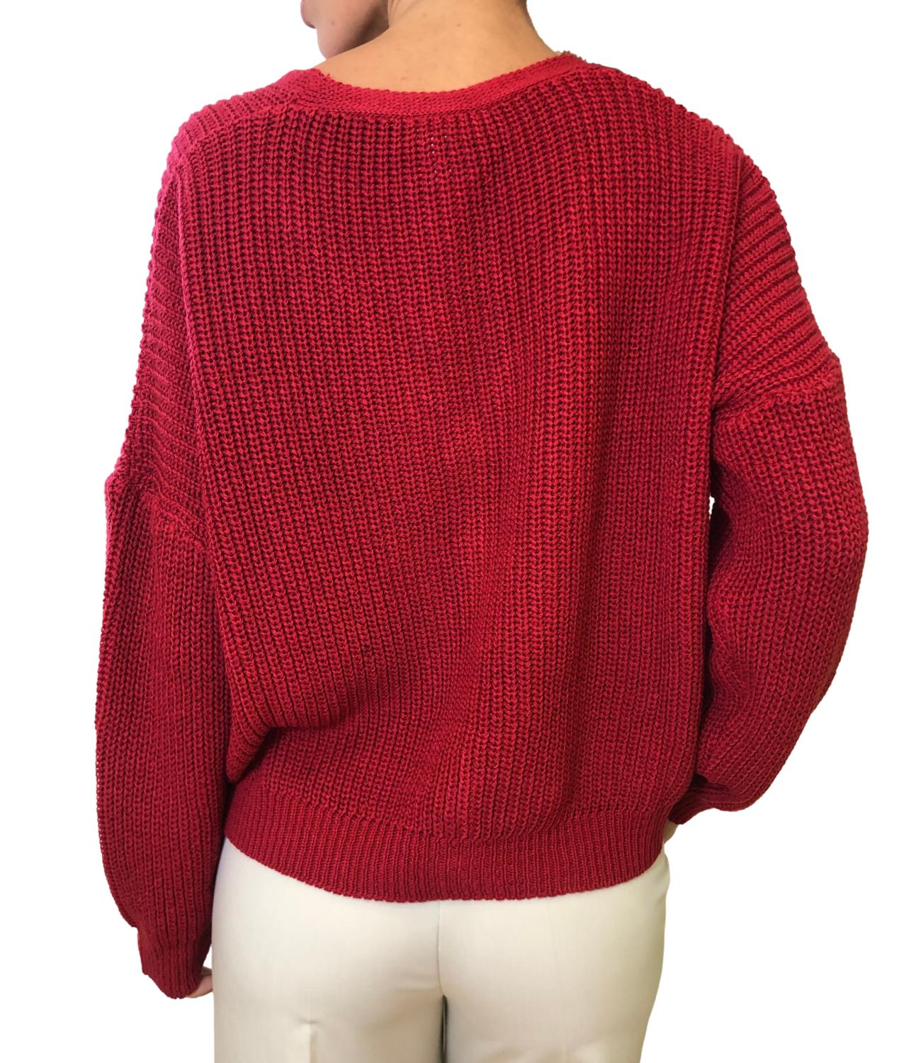 Susy Mix Cardigan Rosso Donna