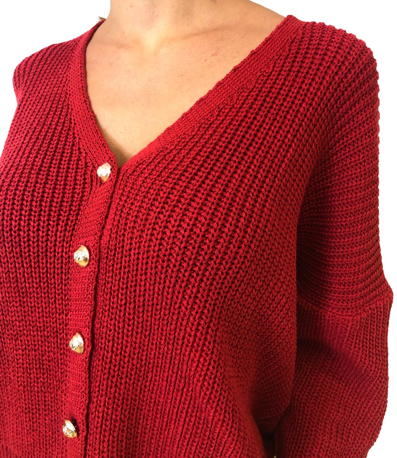 Susy Mix Cardigan Rosso Donna