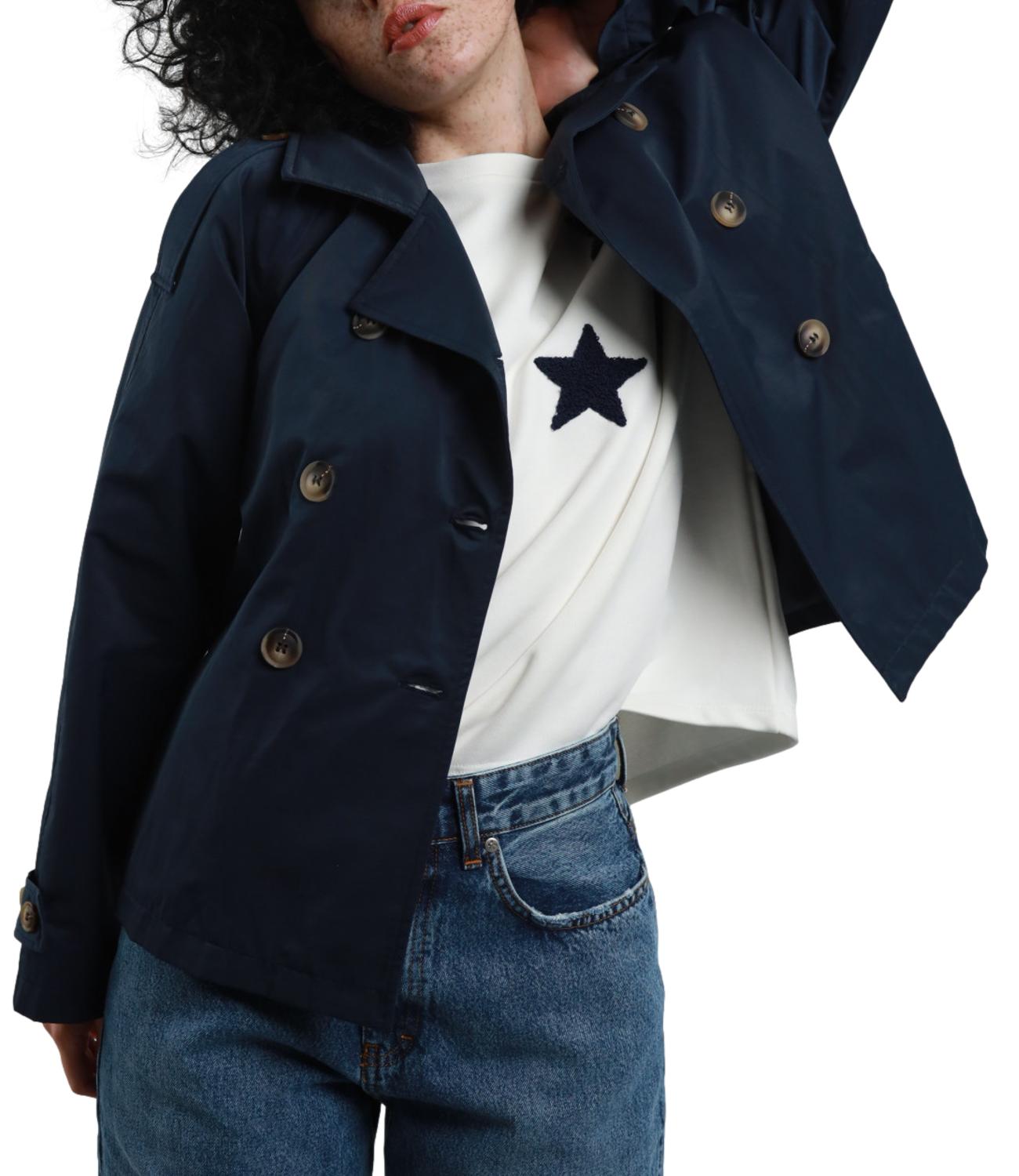 Susy Mix Trench Blu Donna