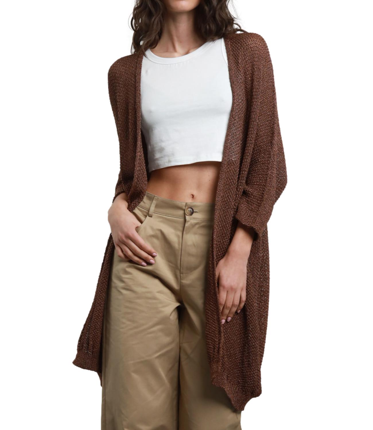 Susy Mix Cardigan Bronzo Donna