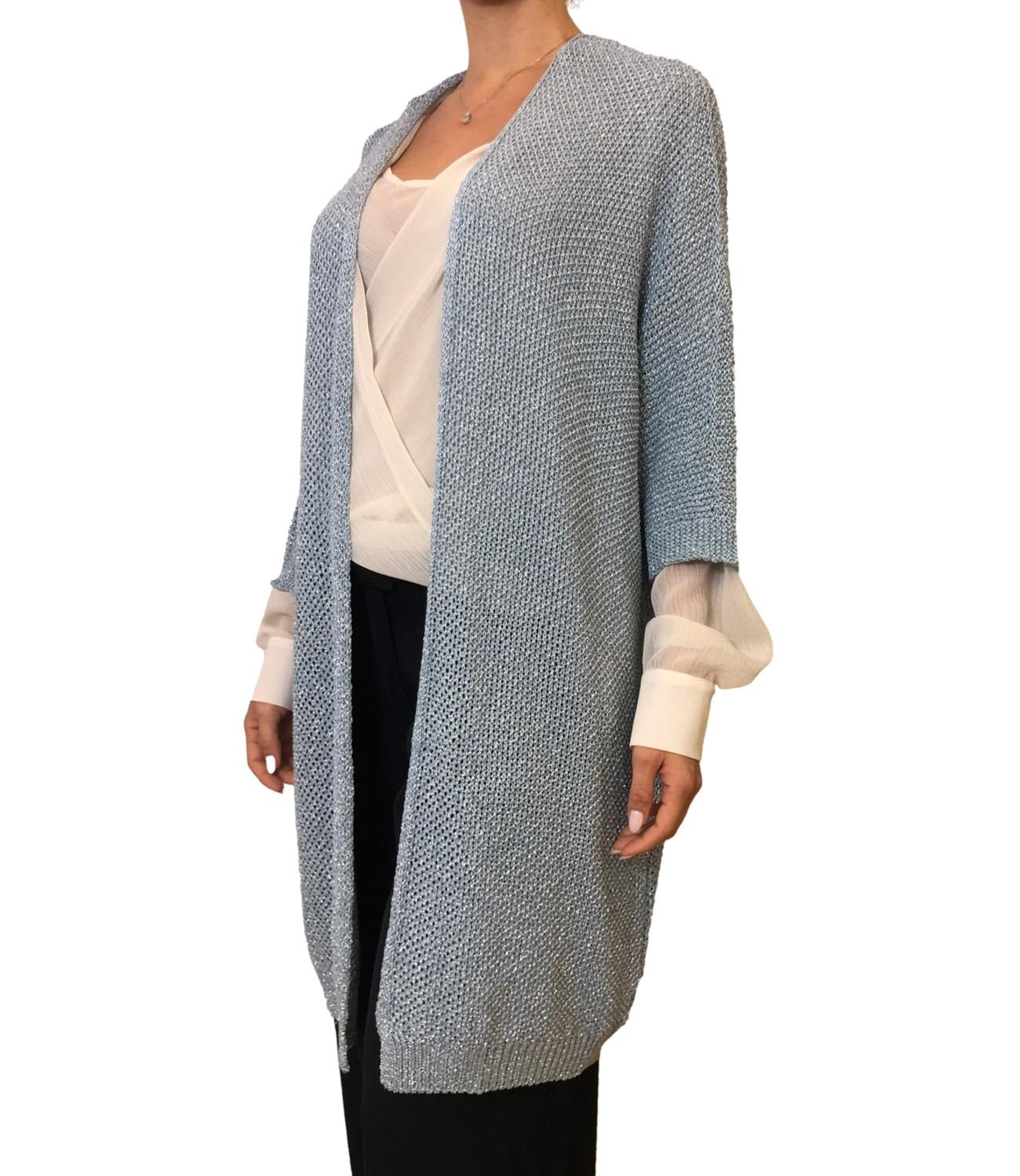 Susy Mix Cardigan Celeste Donna