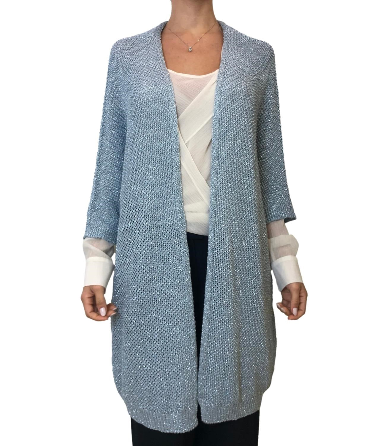 Susy Mix Cardigan Celeste Donna