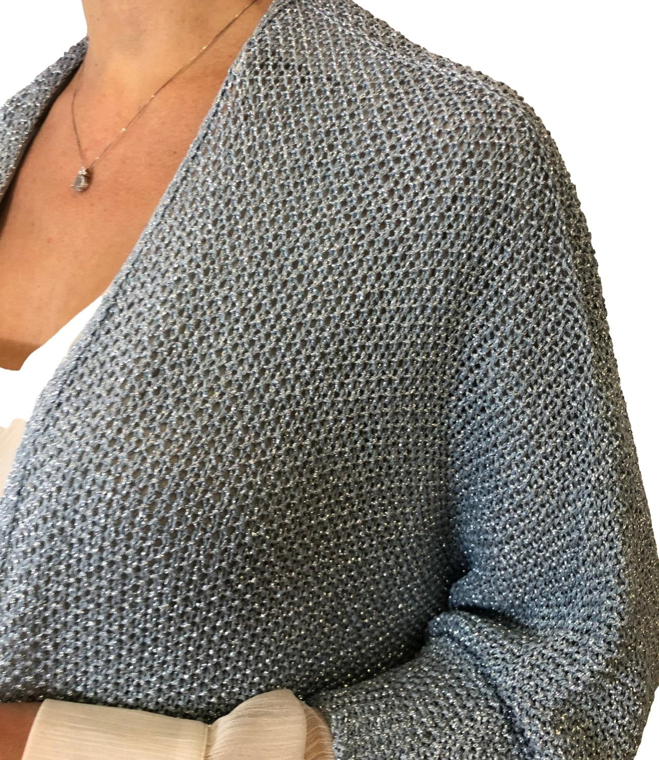 Susy Mix Cardigan Celeste Donna