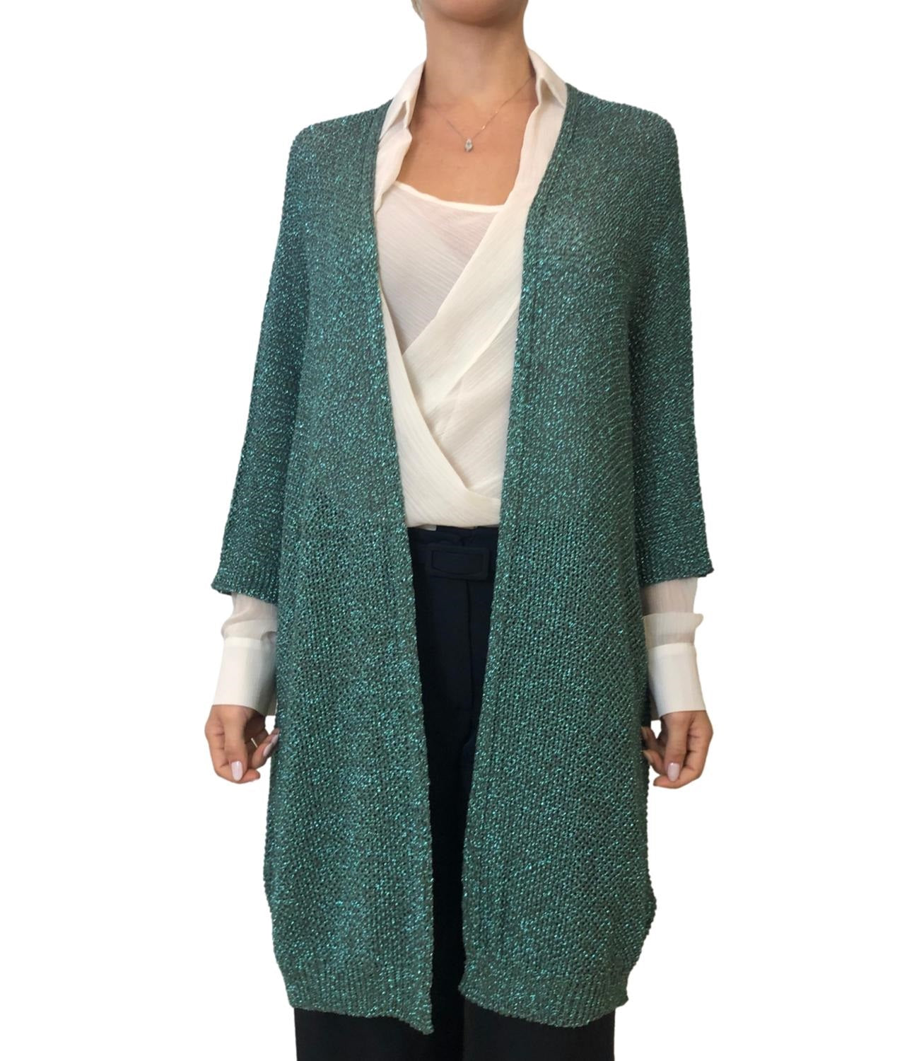 Susy Mix Cardigan Verde Militare Donna