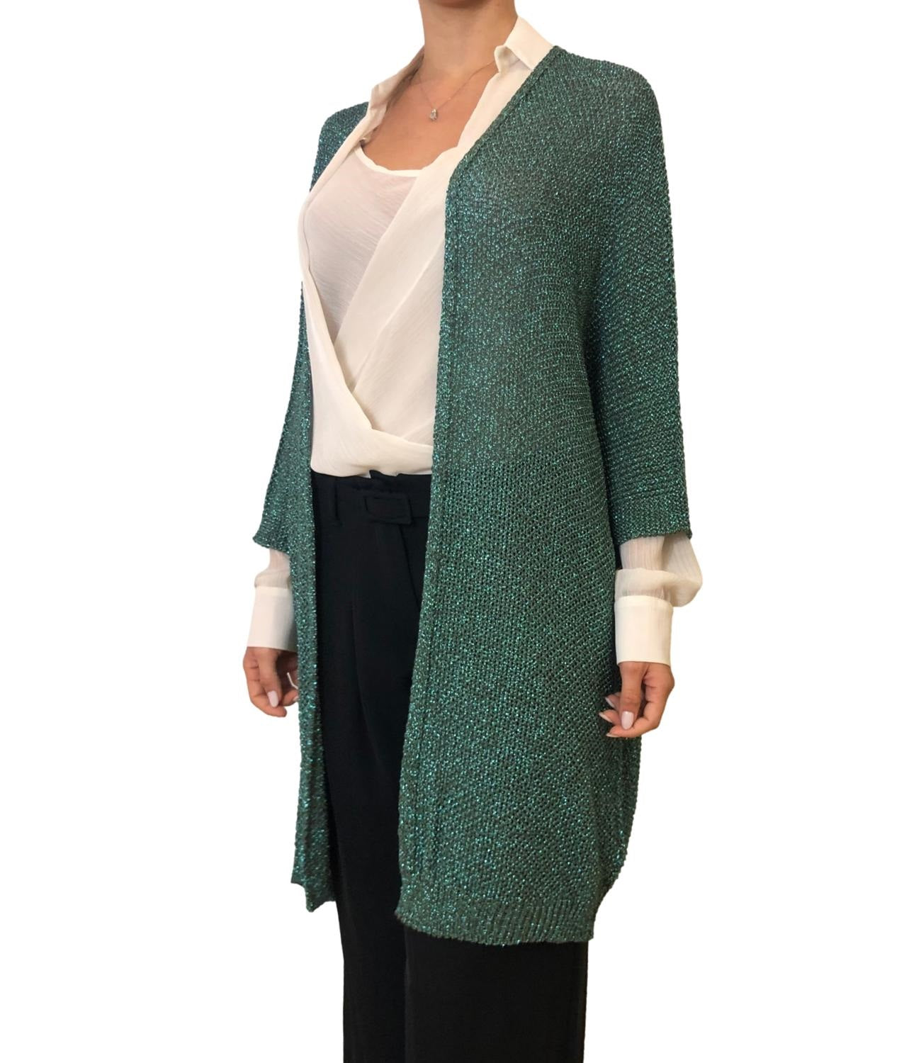 Susy Mix Cardigan Verde Militare Donna