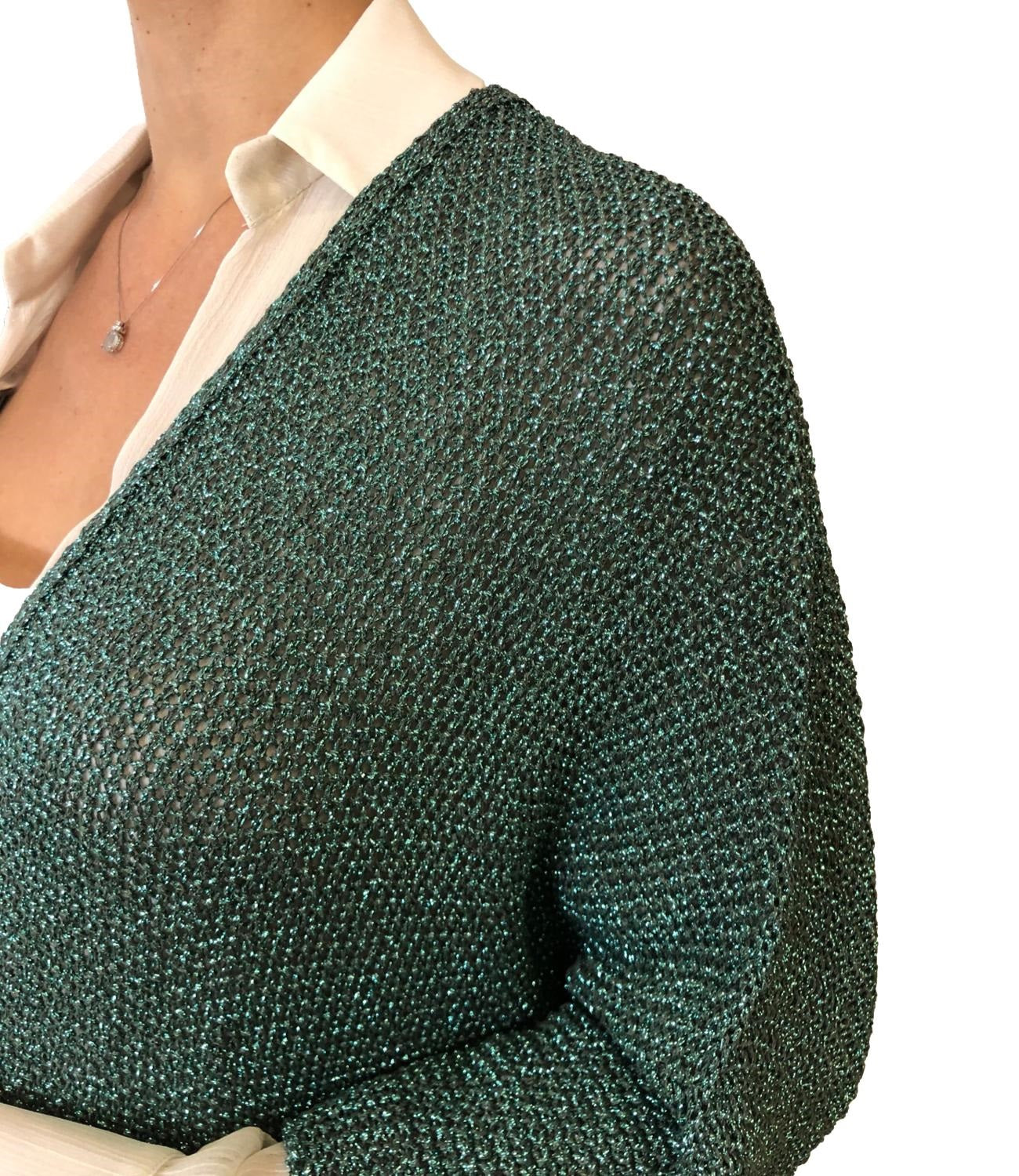 Susy Mix Cardigan Verde Militare Donna