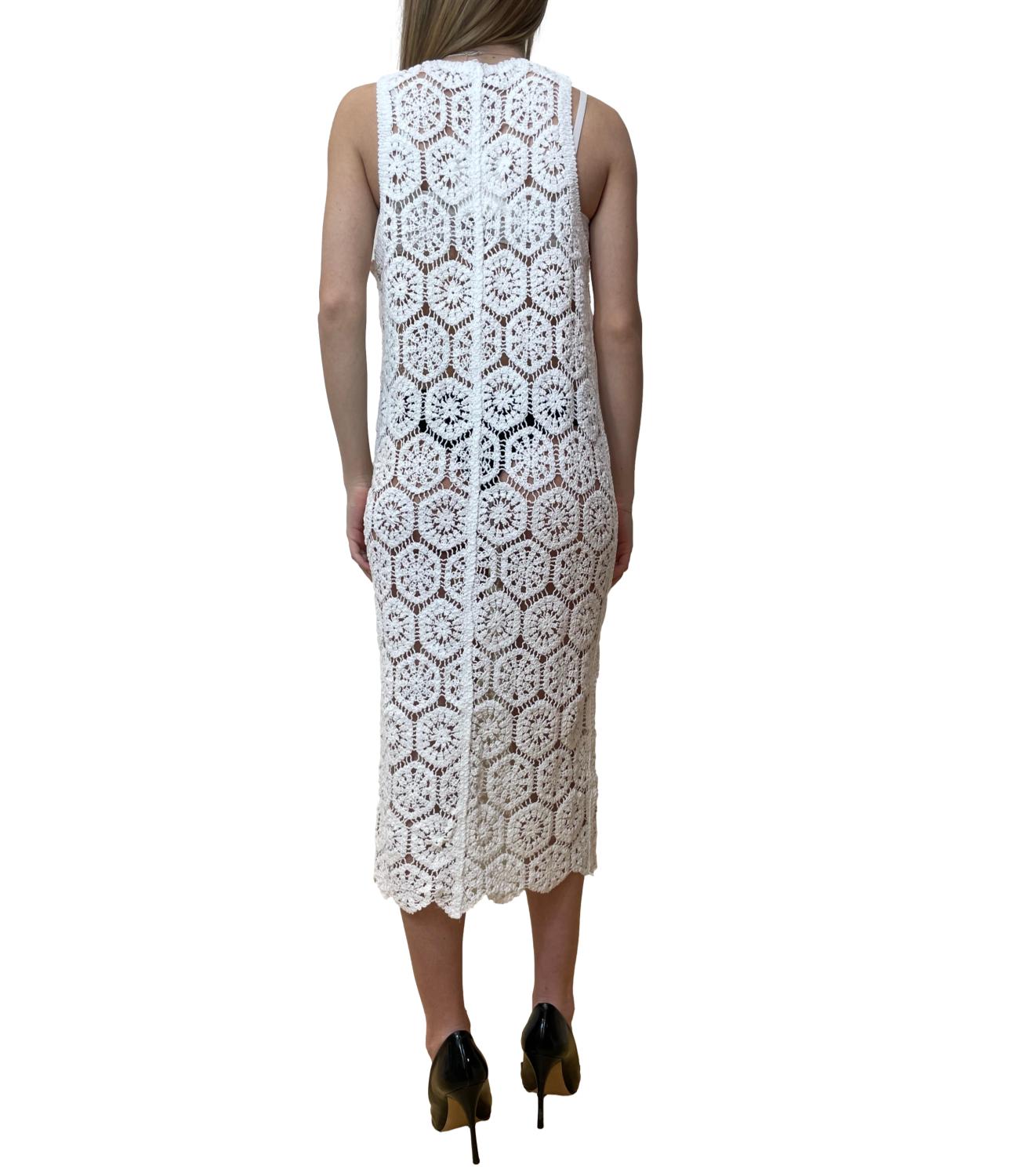 Susy Mix Abito Crochet Bianco Donna