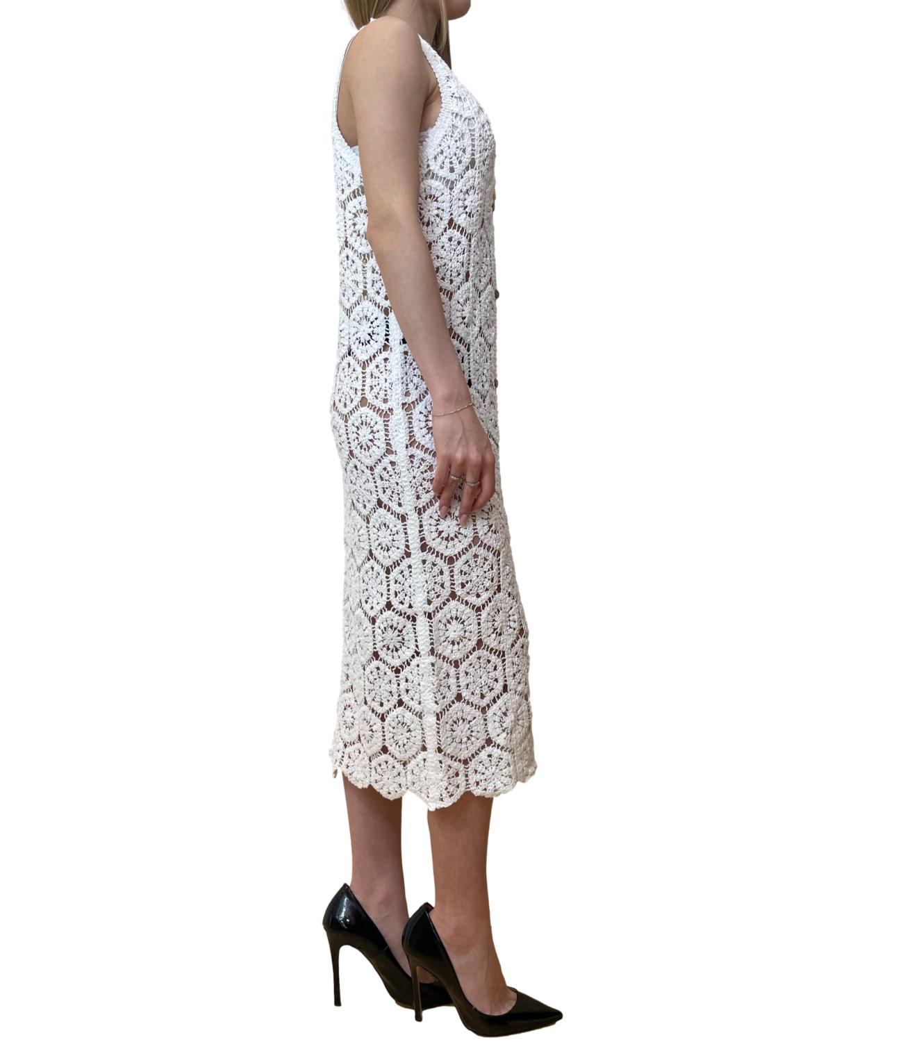 Susy Mix Abito Crochet Bianco Donna