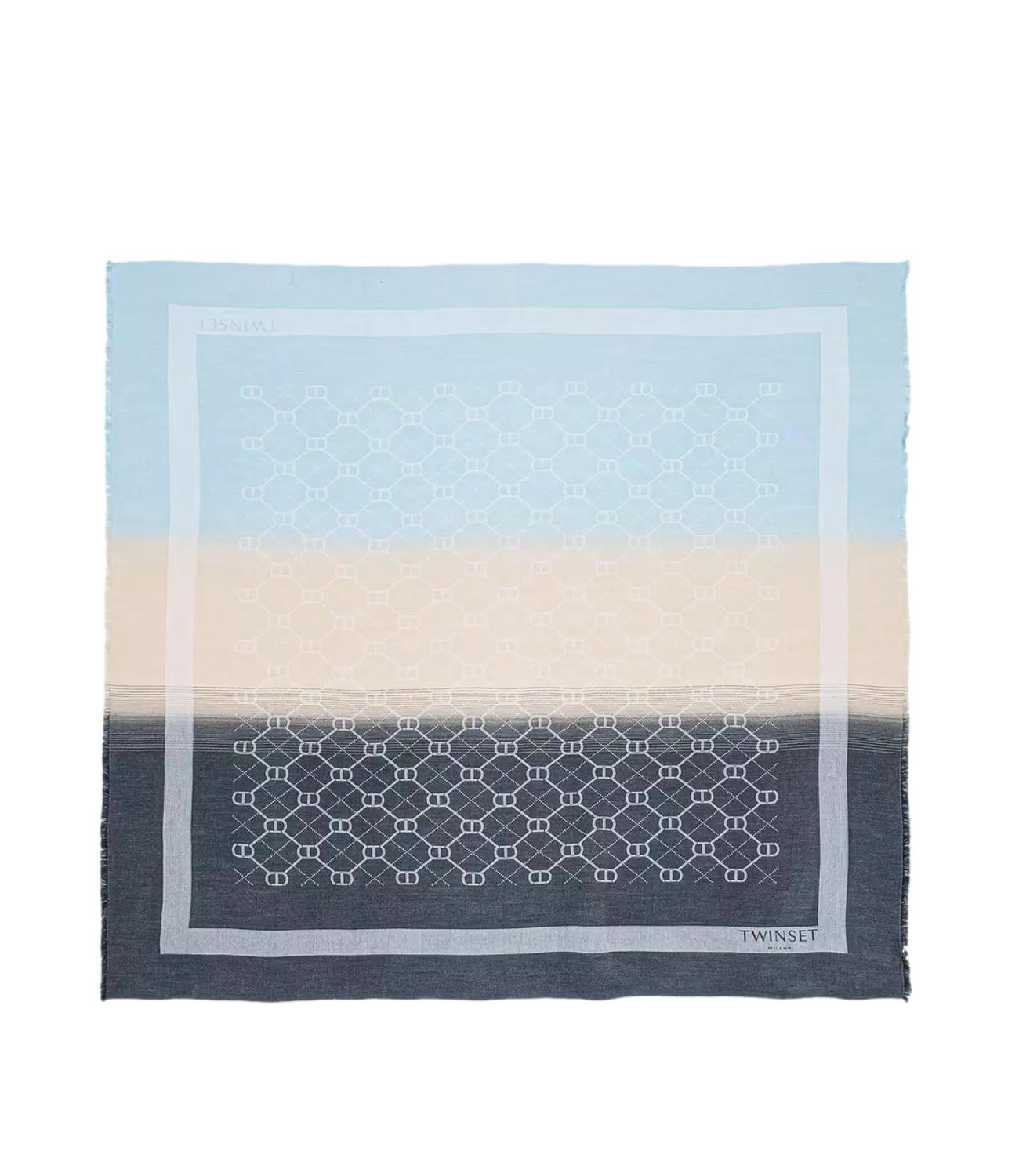 Twin Set kefia Jacquard Sfumato Blue Nightairy Blue donna