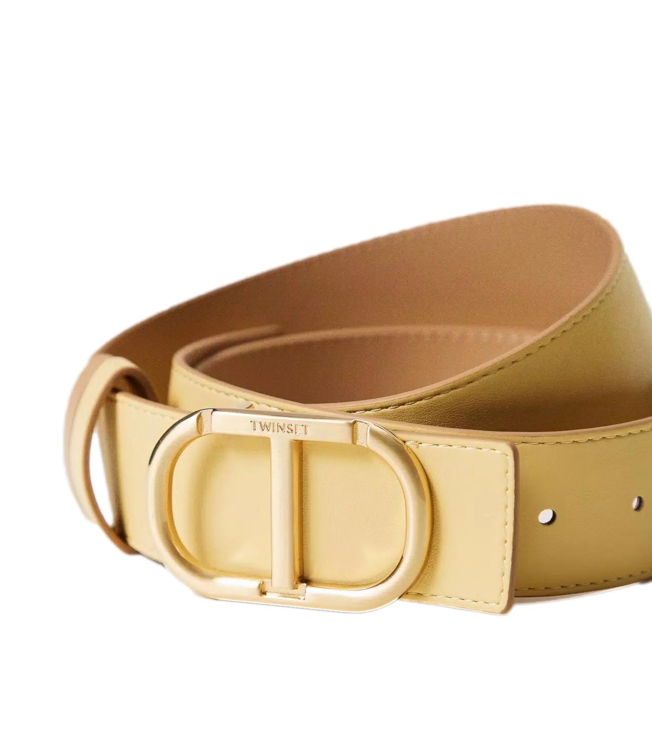 Twin Set cintura bicolor corda/giallo donna