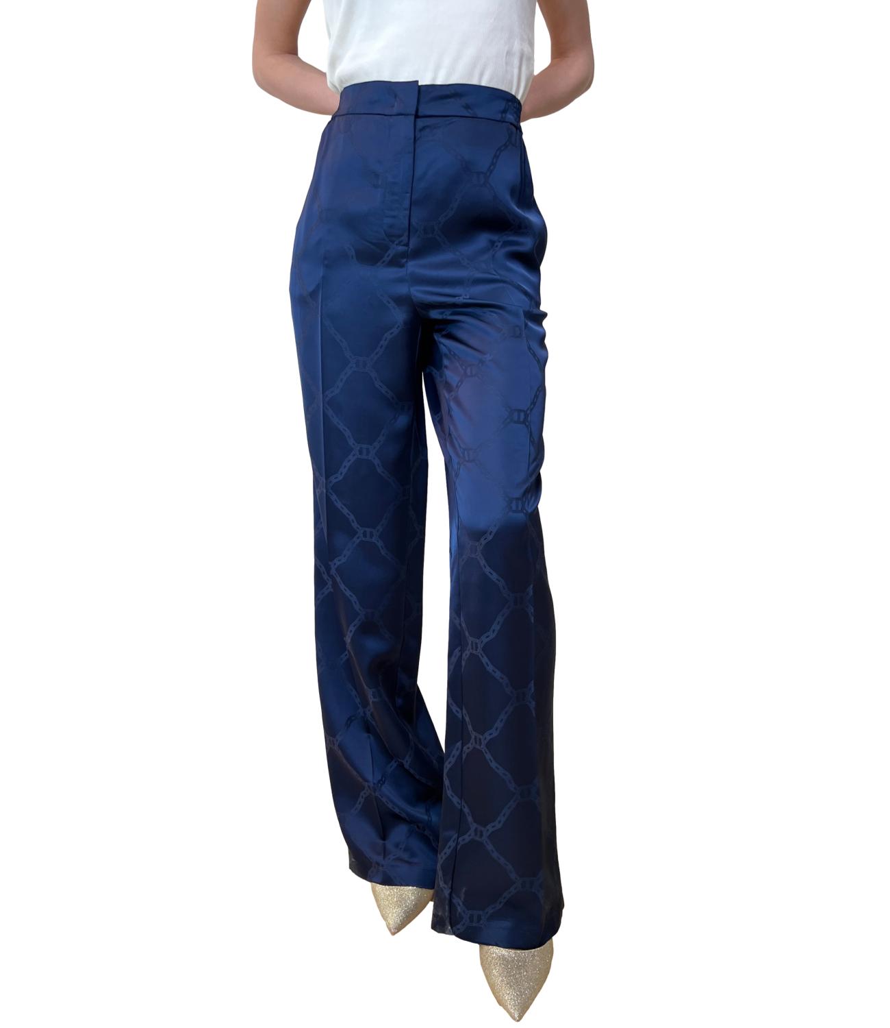 Twinset Pantaloni Indaco Donna