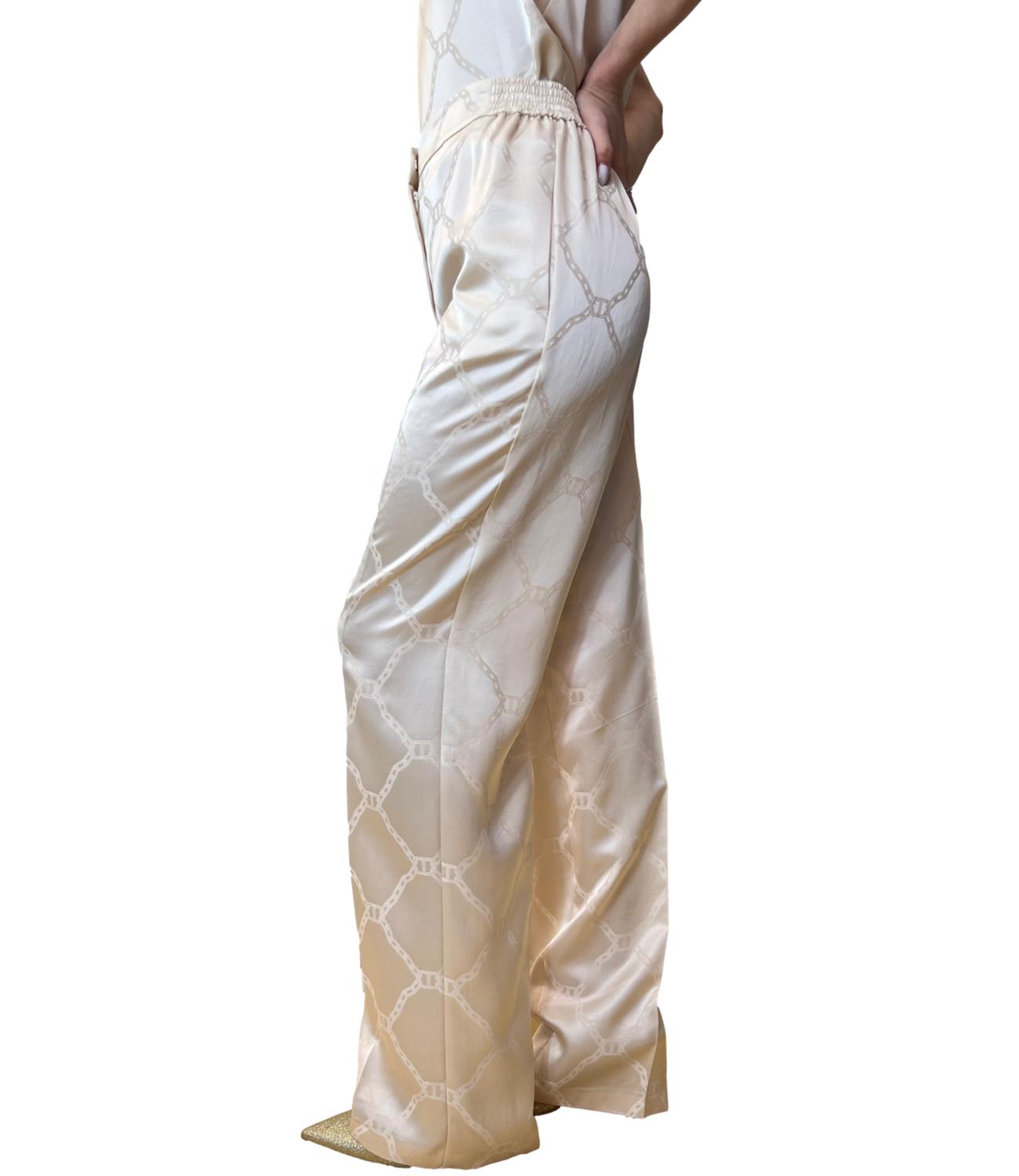 Twinset Pantalone Bianco Donna