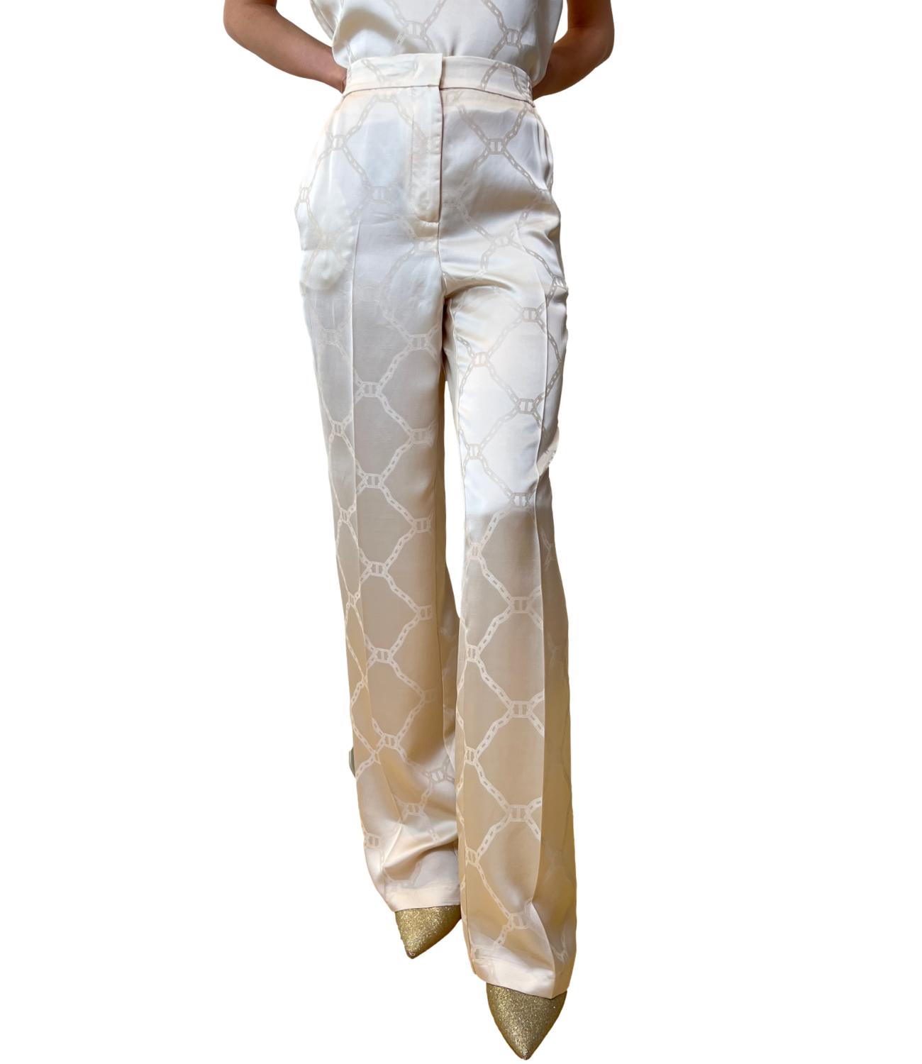 Twinset Pantalone Bianco Donna