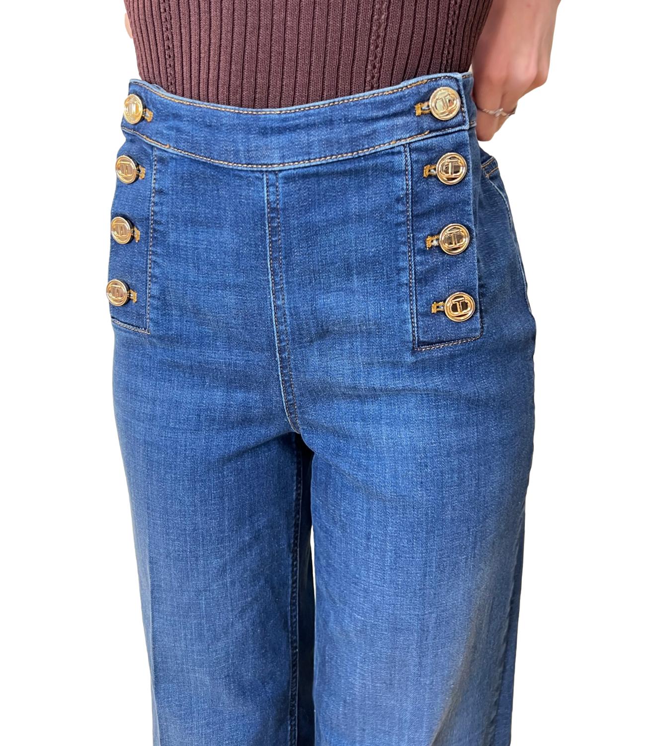 Twinset Jeans Blu Medio Donna