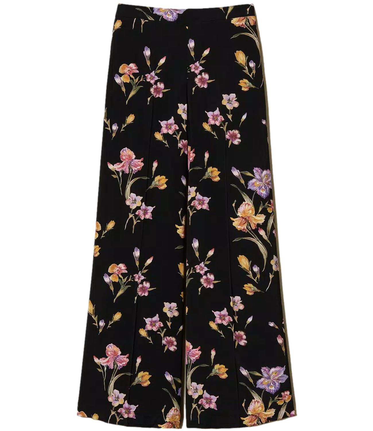 Twinset Pantaloni Multicolor Neri Donna