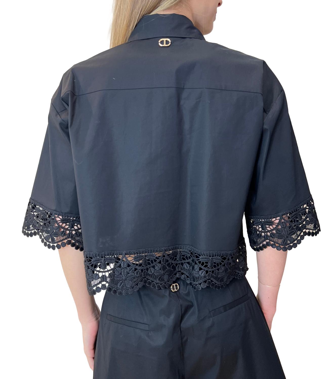 Twinset camicia nera donna
