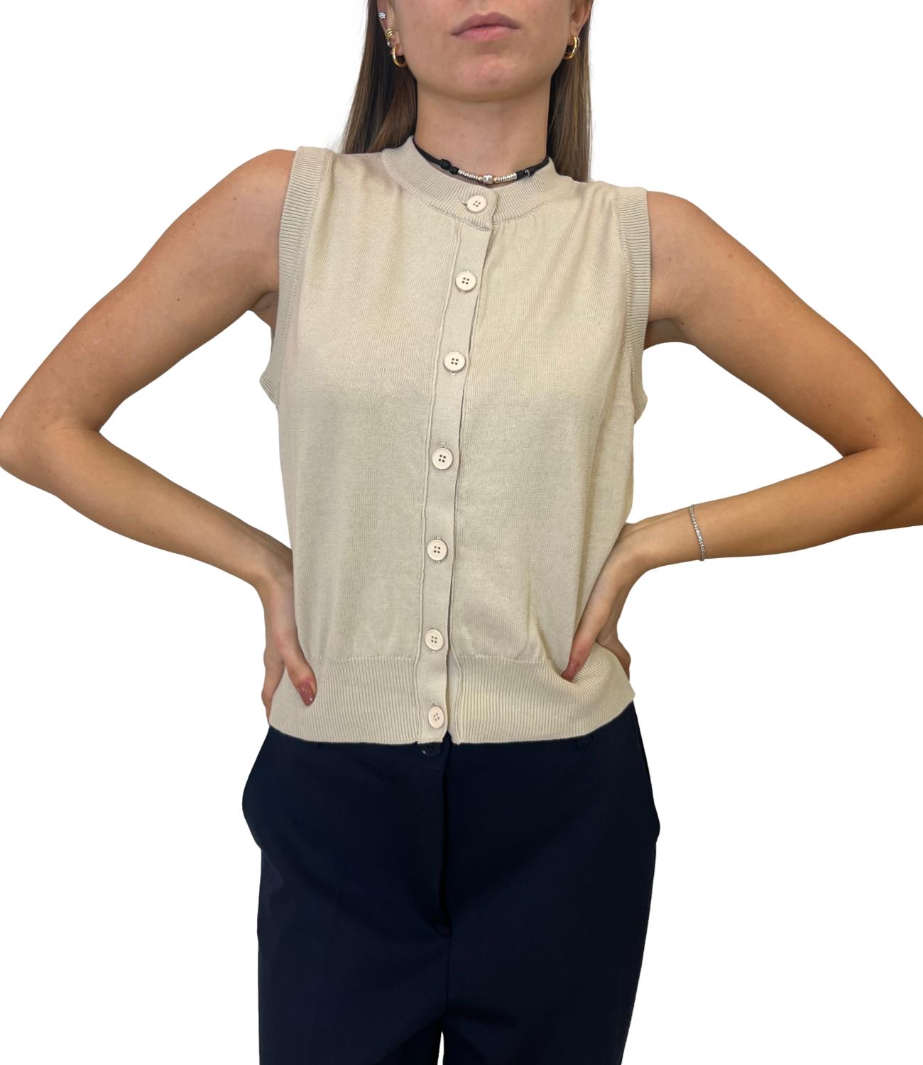 Vicolo Cardigan Crema Donna