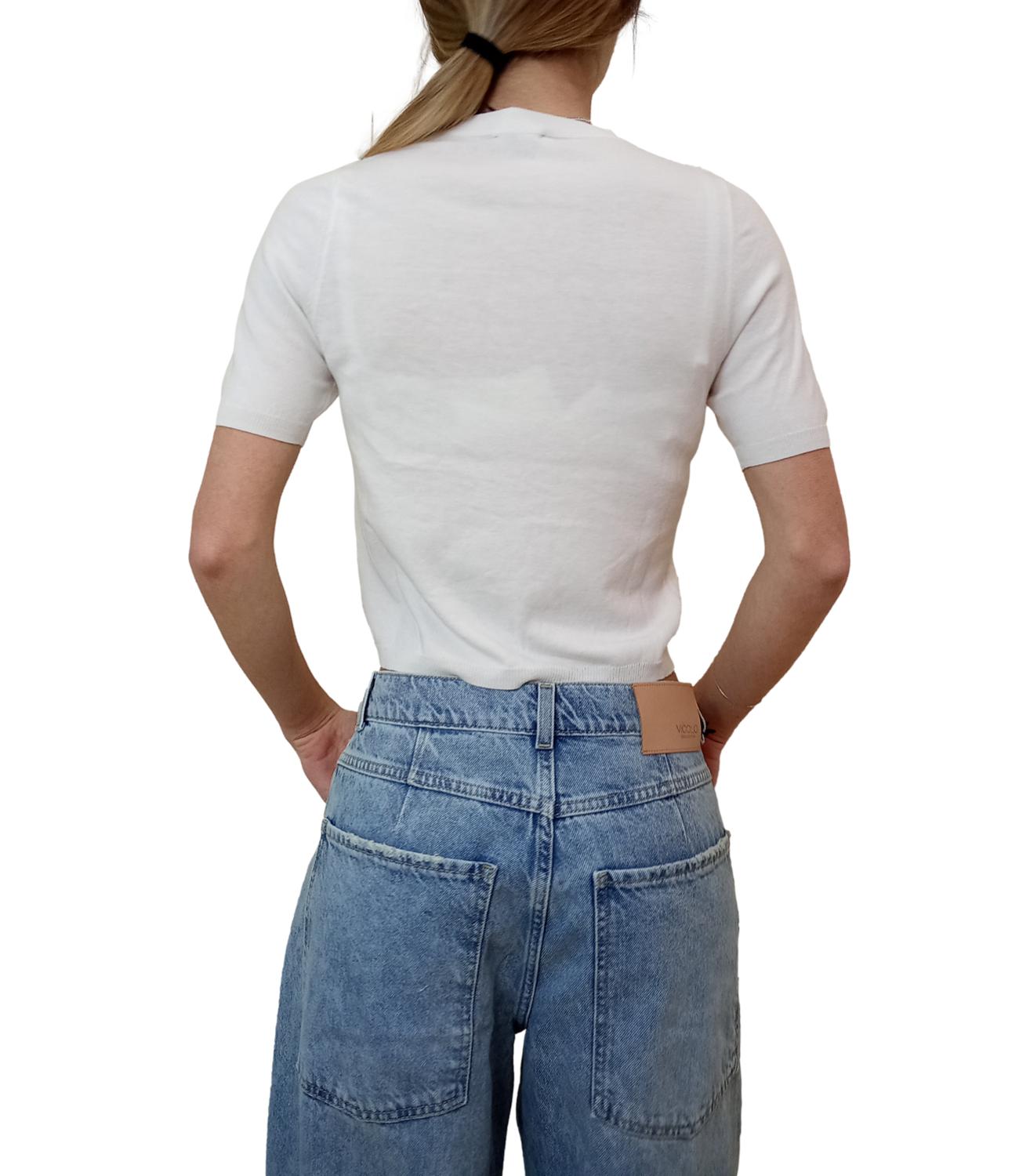Vicolo t-shirt con paillettes bainca donna