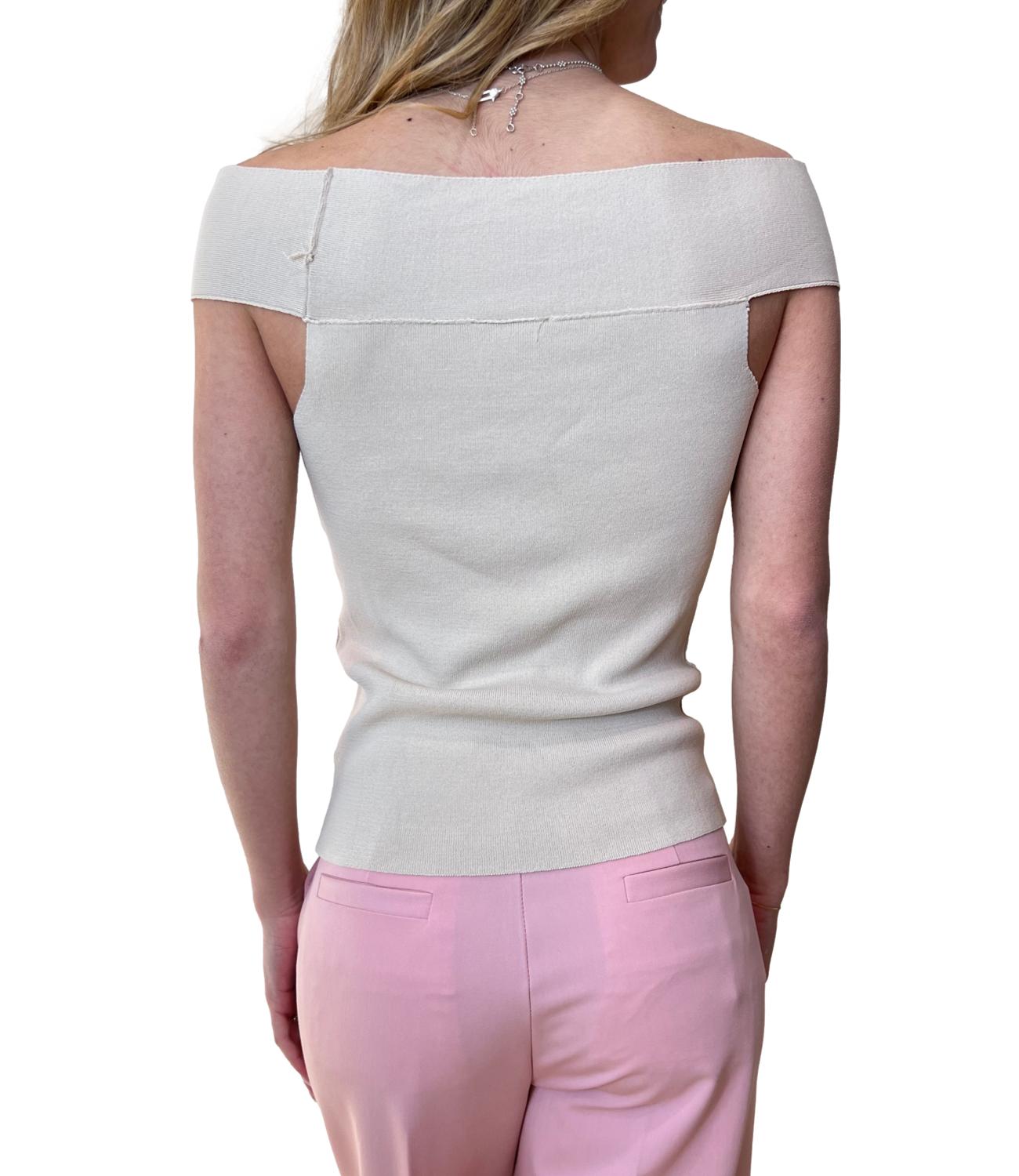 Vicolo T-shirt Cut Out Beige Donna