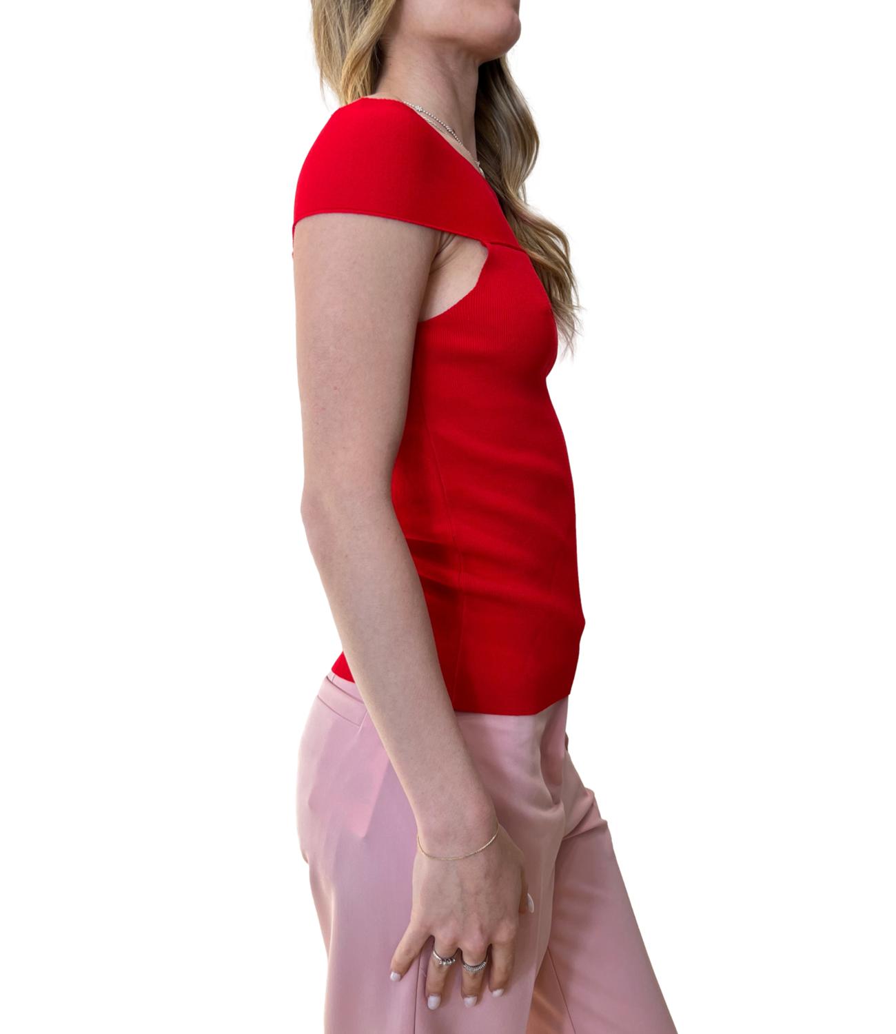 Vicolo T-shirt Cut Out Rossa Donna