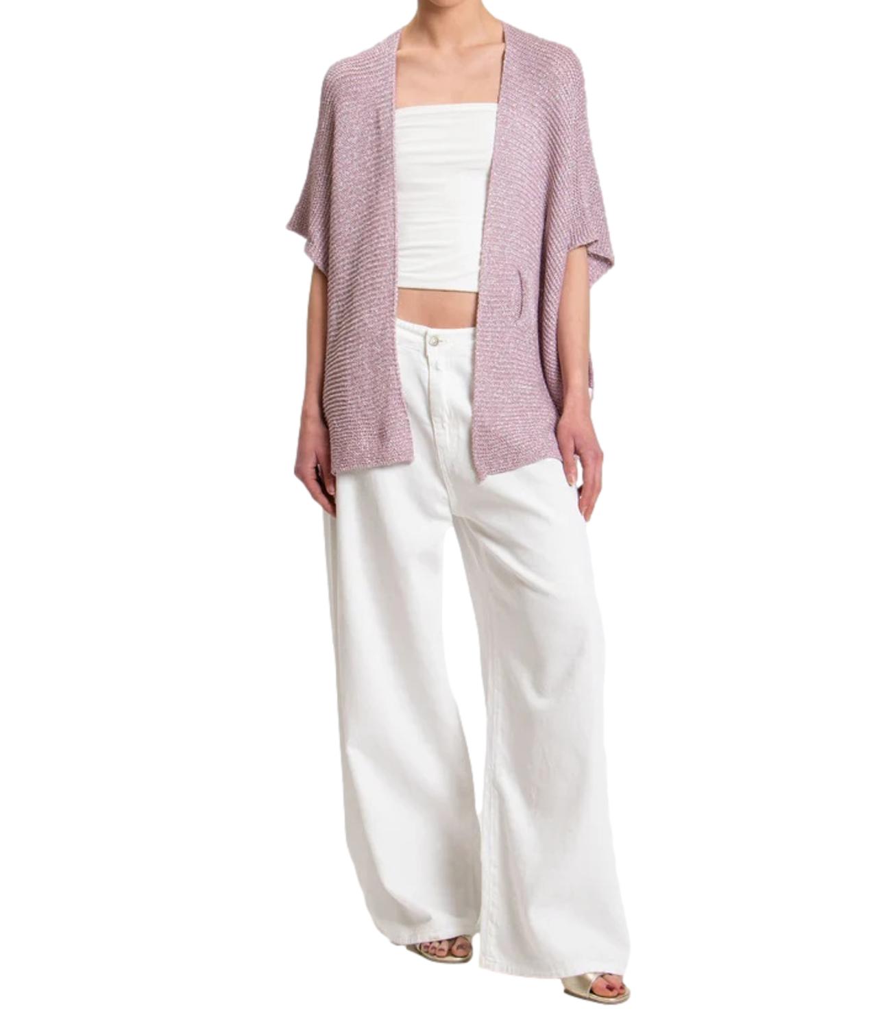 Vicolo cardigan coprispalle rosa donna