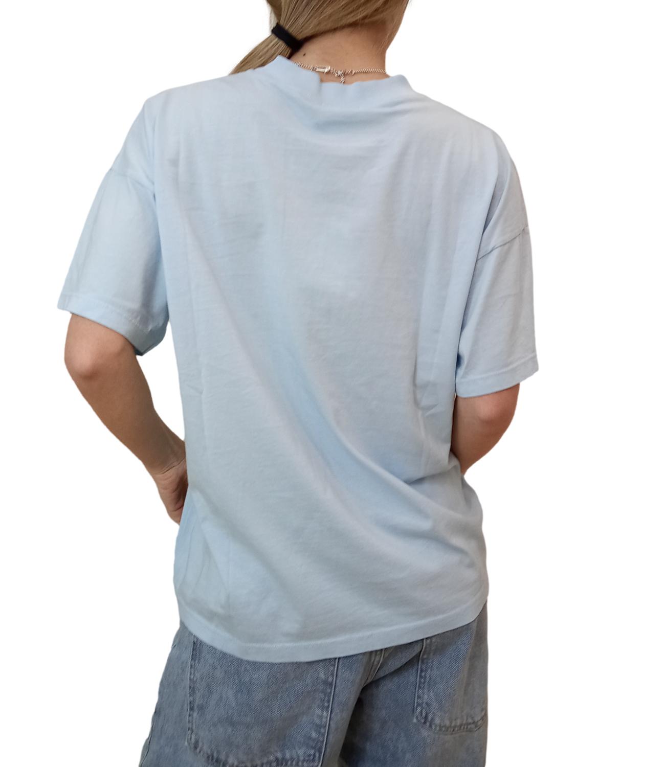 Vicolo t-shirt celeste donna